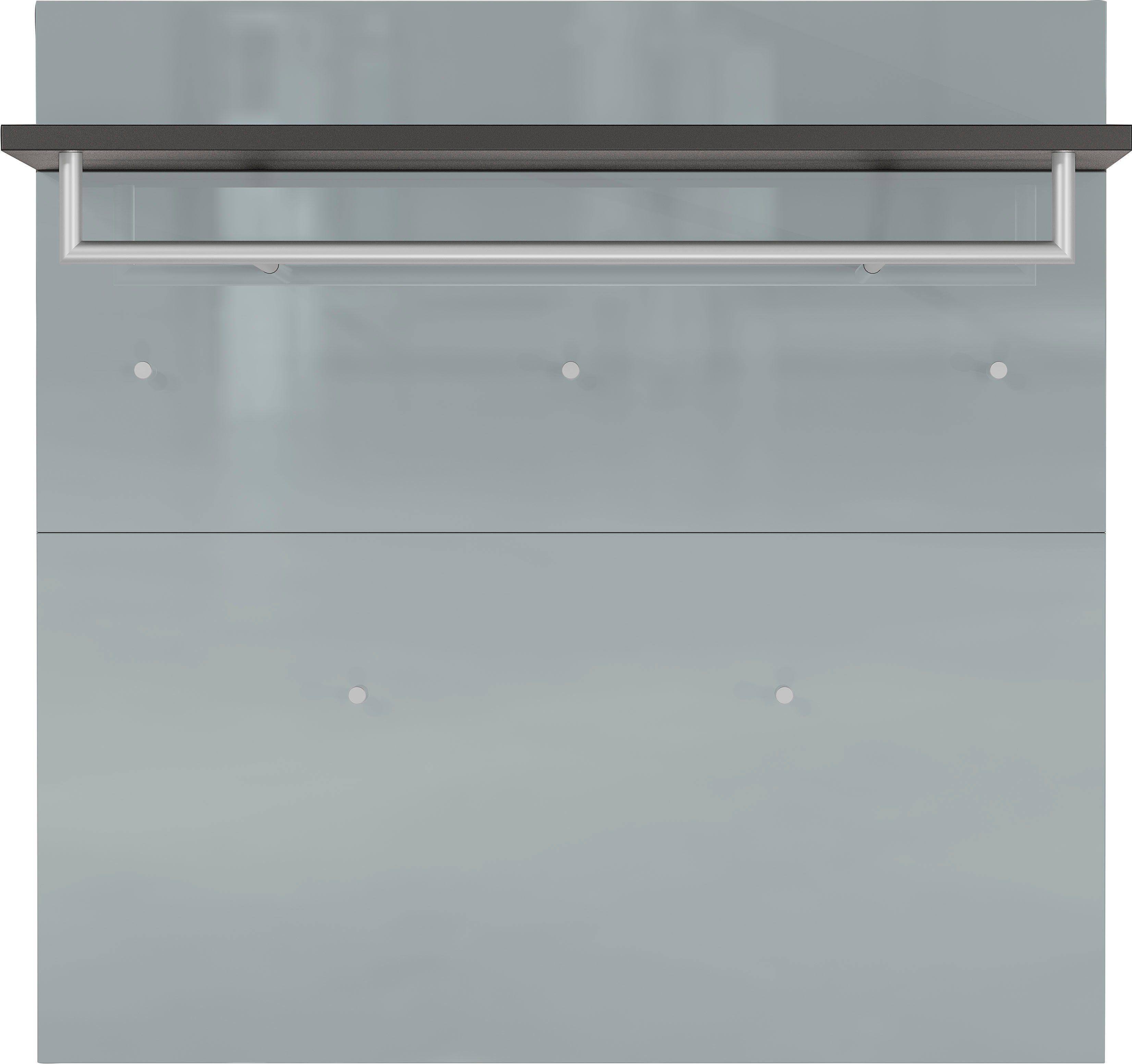 GERMANIA Garderobenpaneel Oakland mit Glasfront, Breite: 97 cm, mit Ablageboden, Stange und Haken aus Metall – Bild 3 von 5