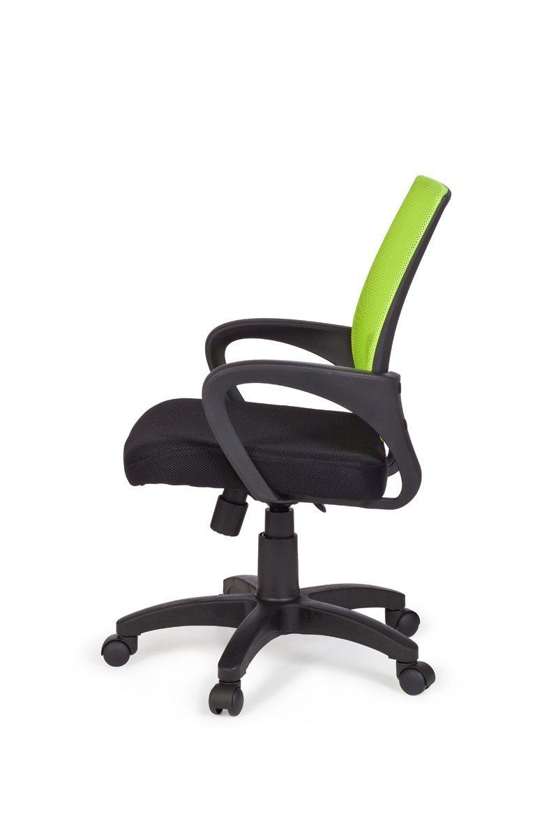 Schreibtischstuhl Drehstuhl SPM1.076 (Bürostuhl Amstyle mit Bürodrehstuhl Jugendstuhl Armlehne), Grün ergonomisch