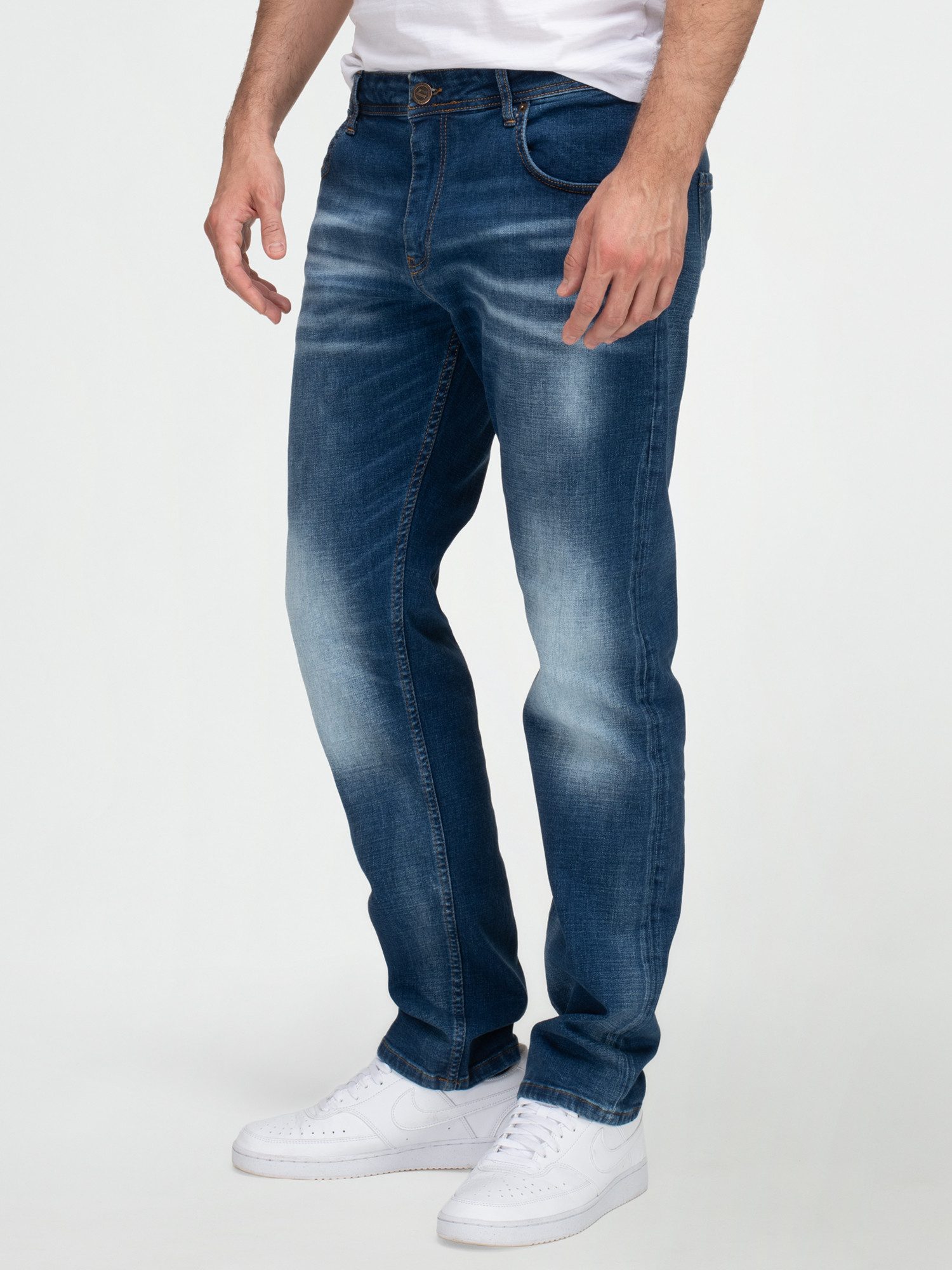 Lorenzo Loren Straight-Jeans Lorenzo Loren Herren Jeans Regular Fit Blau LL-4021 – Bild 2 von 5