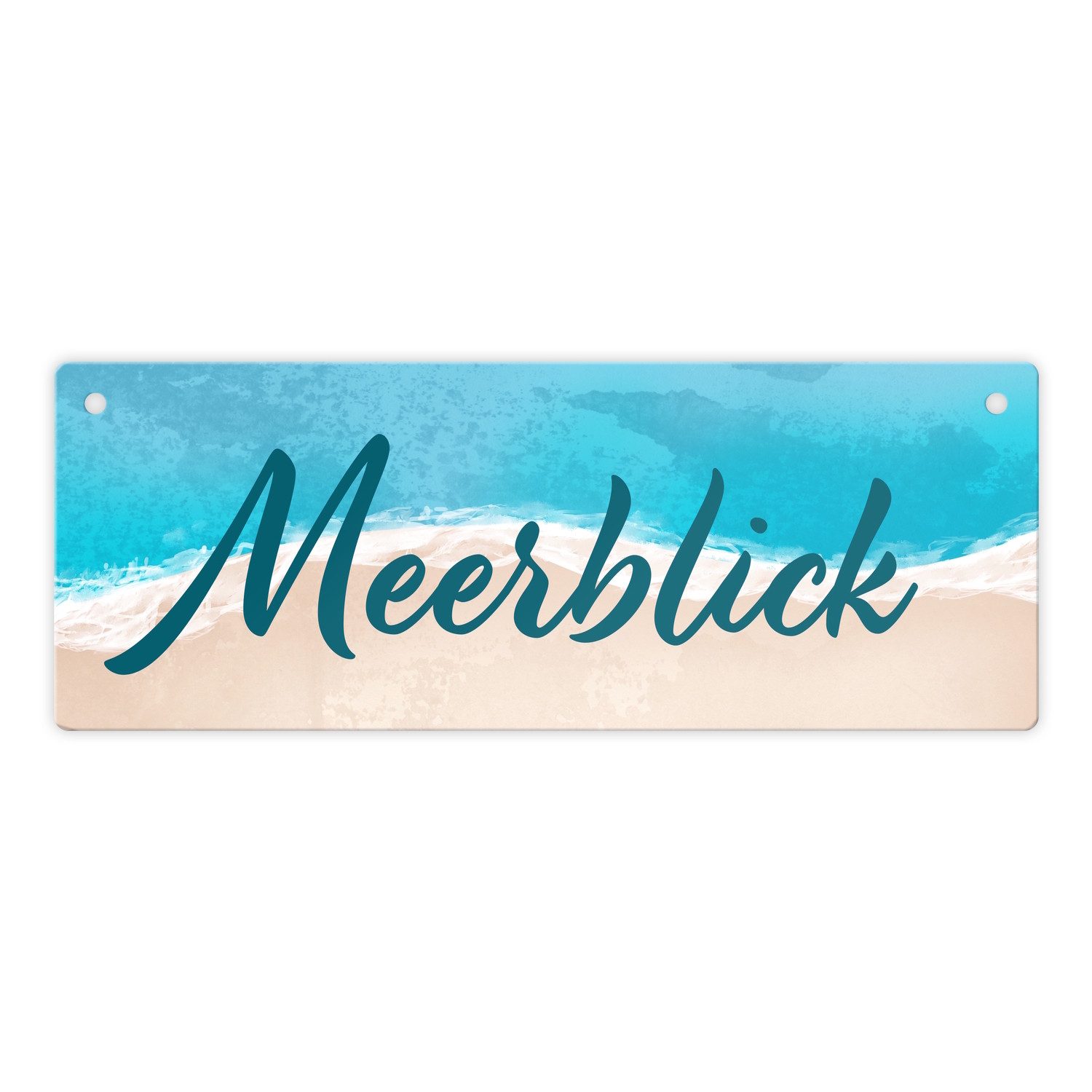 Metallschild Meerblick Urlaub Metallschild für die Terrasse