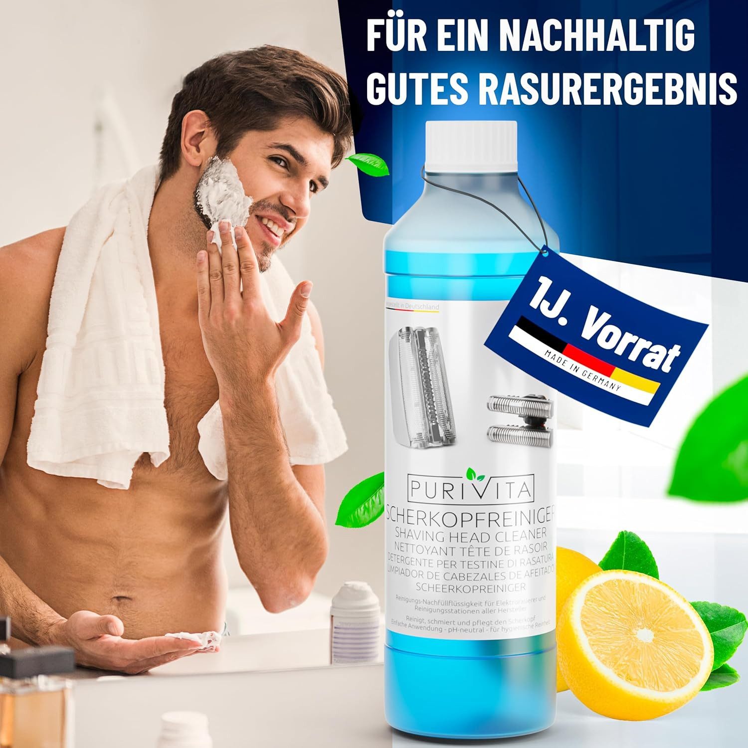 Purivita Purivita Scherkopfreiniger 1000ml Elektrorasierer Reinigungslösung