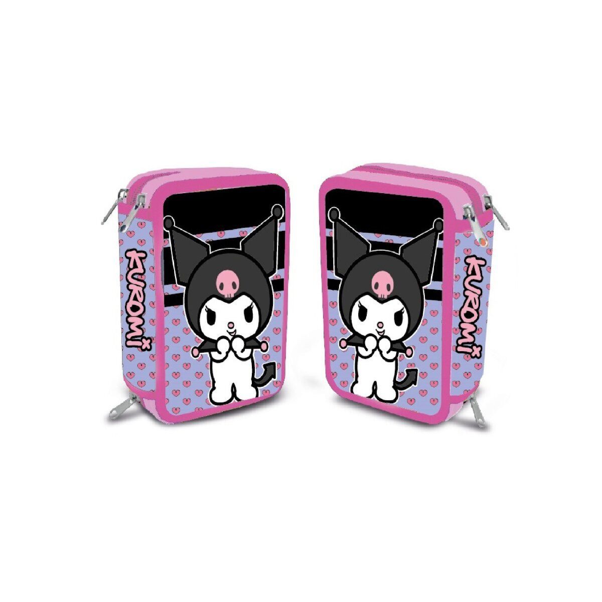 Hello Kitty Federmäppchen Hello Kitty Kuromi Federmäppchen 3 Etagen gefüllt