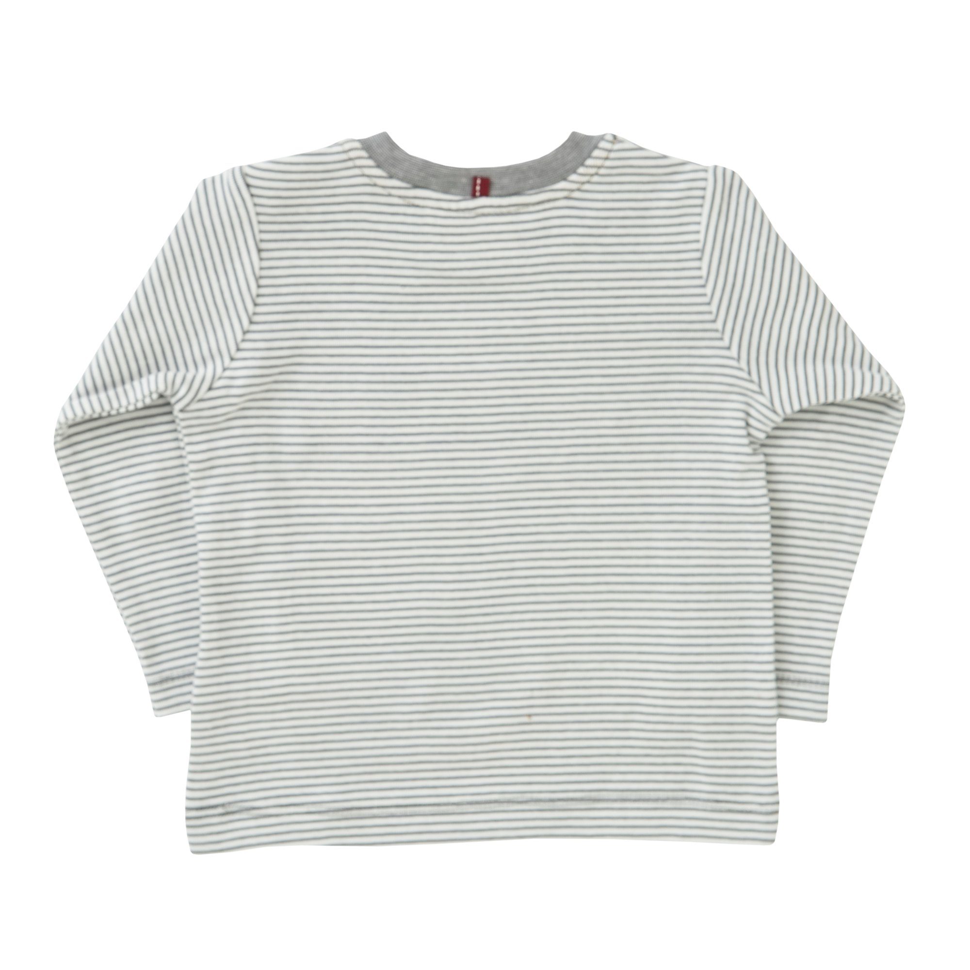 People Wear Organic Langarmshirt "Elefant", weiß geringelt/bedruckt, 100% Baumwolle (bio) Bio Baumwolle