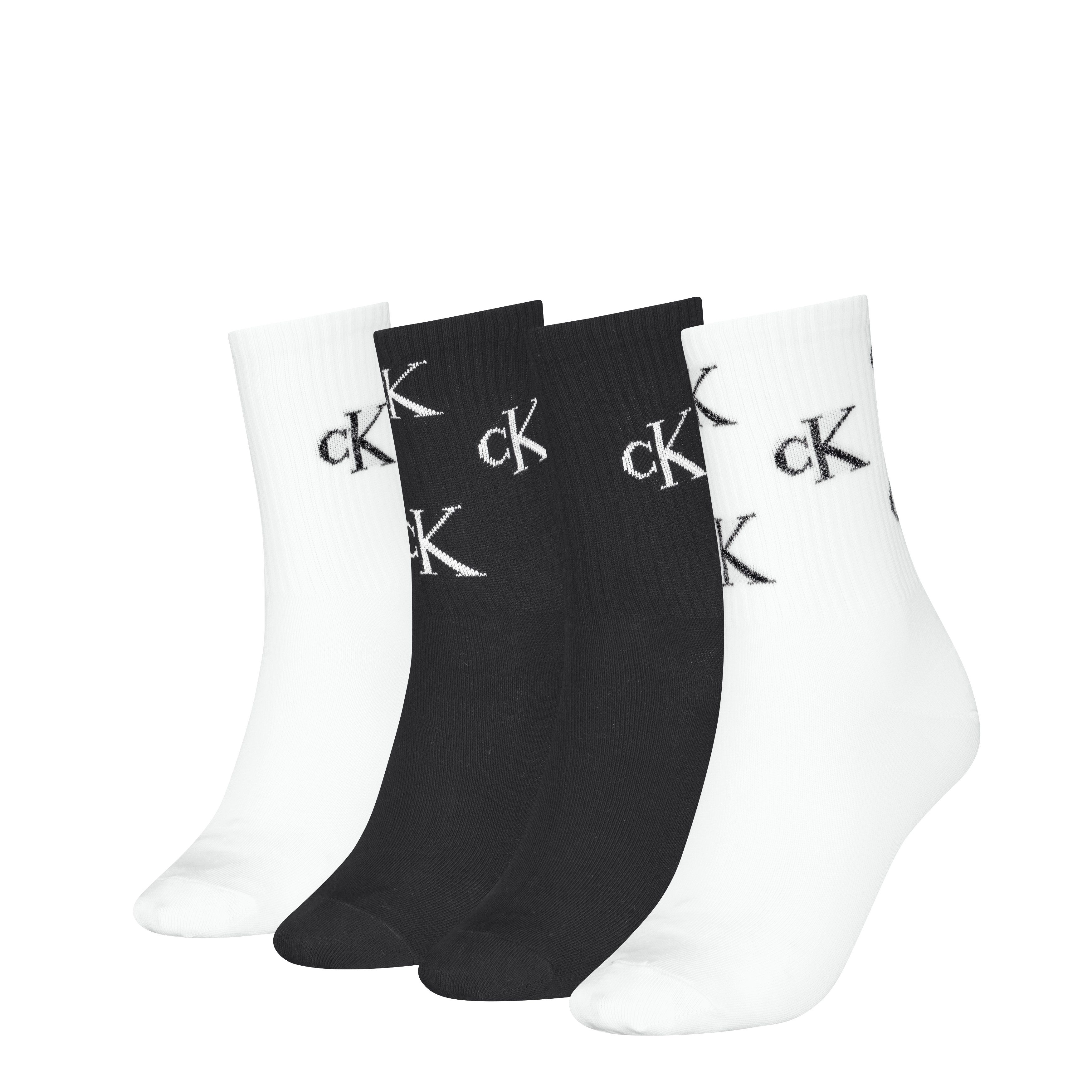 Calvin Klein Socken CK WOMEN SOCK 4P GIFTBOX LUREX AOP (4 Paar)