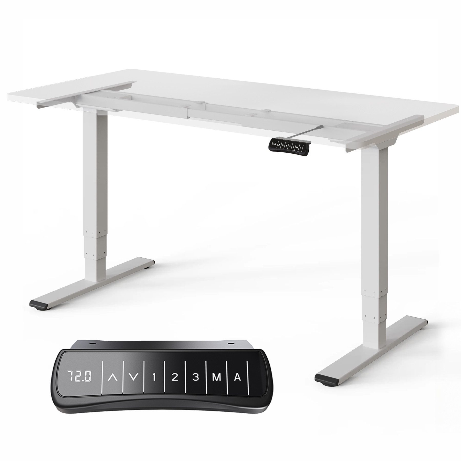 DESKSPACE Tischgestell DESKSPACE PRO Plus Tischgestell – elektrisch, höhenverstellbar, Memory (Tischgestell (ohne Tischplatte), Elektrisch höhenverstellbar, Memoryfunktion, leiser Motor, USB
