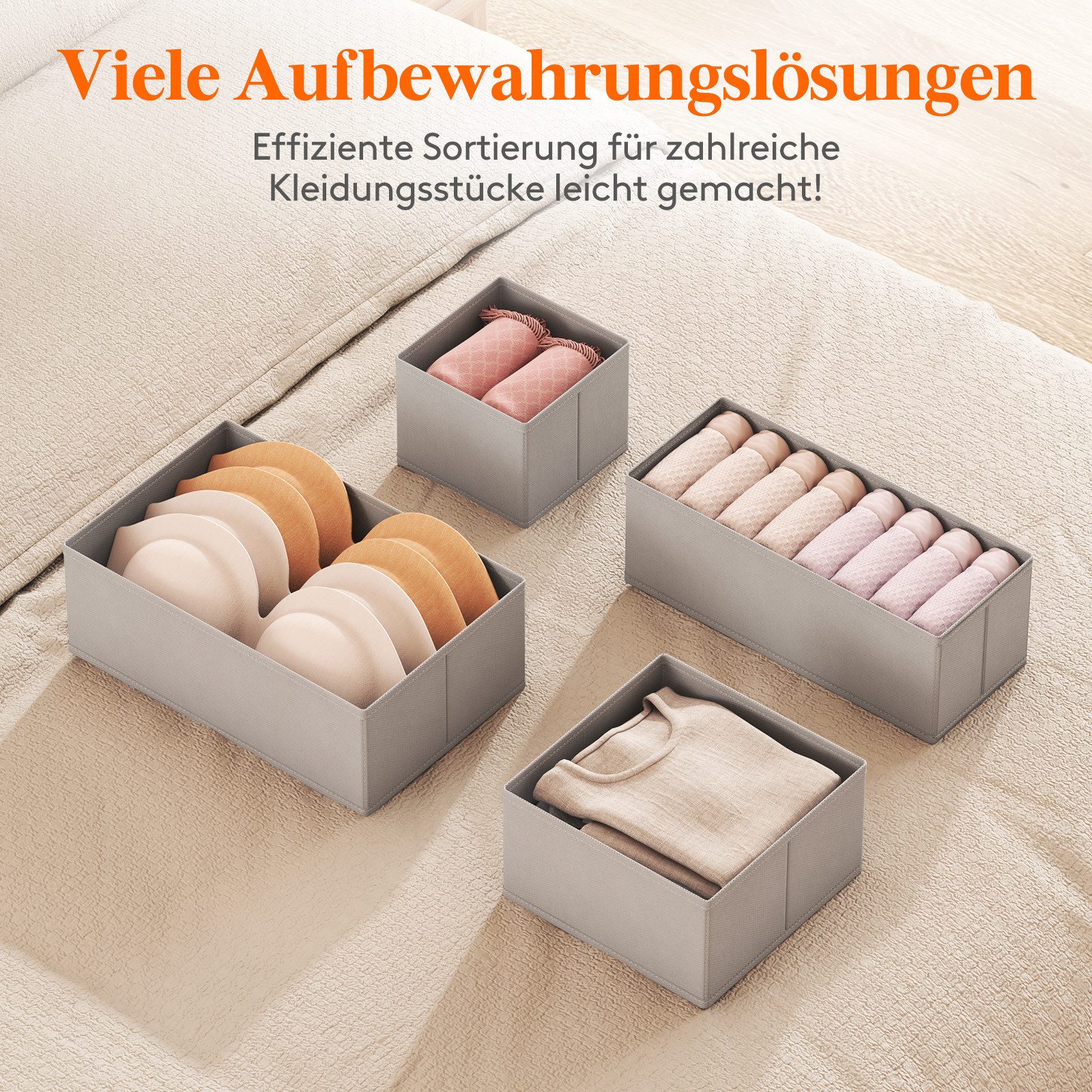 Lifewit Aufbewahrungsdose Schubladen Organizer, Schrank Schubladen Ordnungssystem (8 St) – Bild 3 von 5