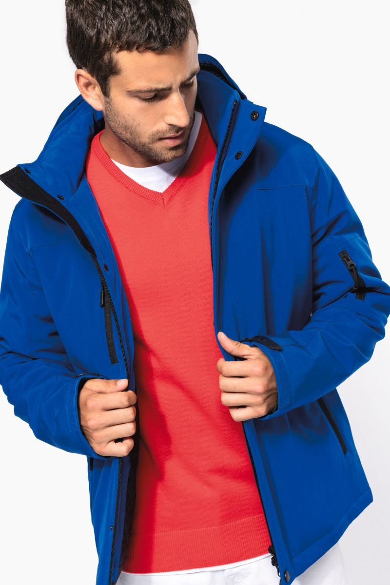 Kariban Outdoorjacke Herrenparka Softshell wattiert mit Kapuze