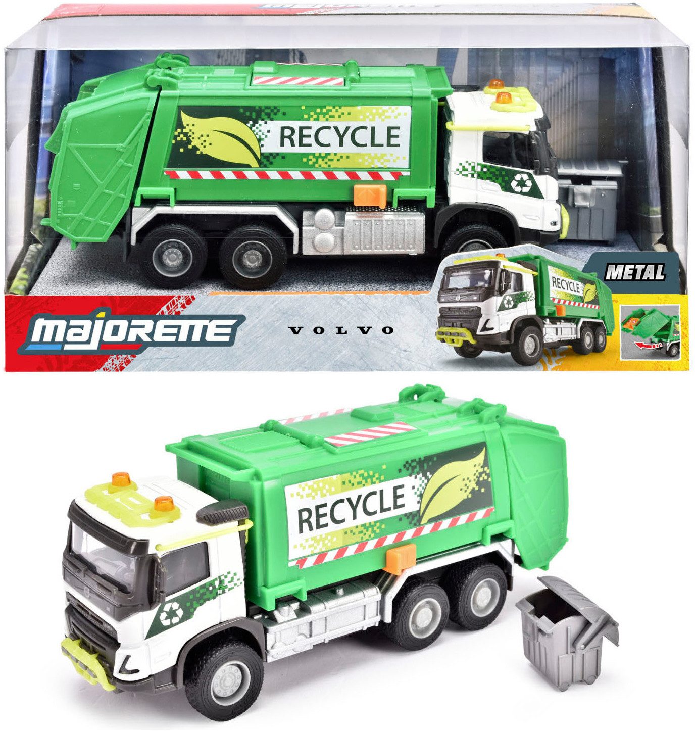 majORETTE Spielzeug-Müllwagen Volvo FMX Garbage Collector