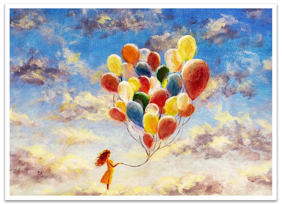 wandmotiv24 Poster Gemälde, Malerei, Luftballons, Kunst & Gemälde (1 St),  Wandbild, Wanddeko, Poster in versch. Größen