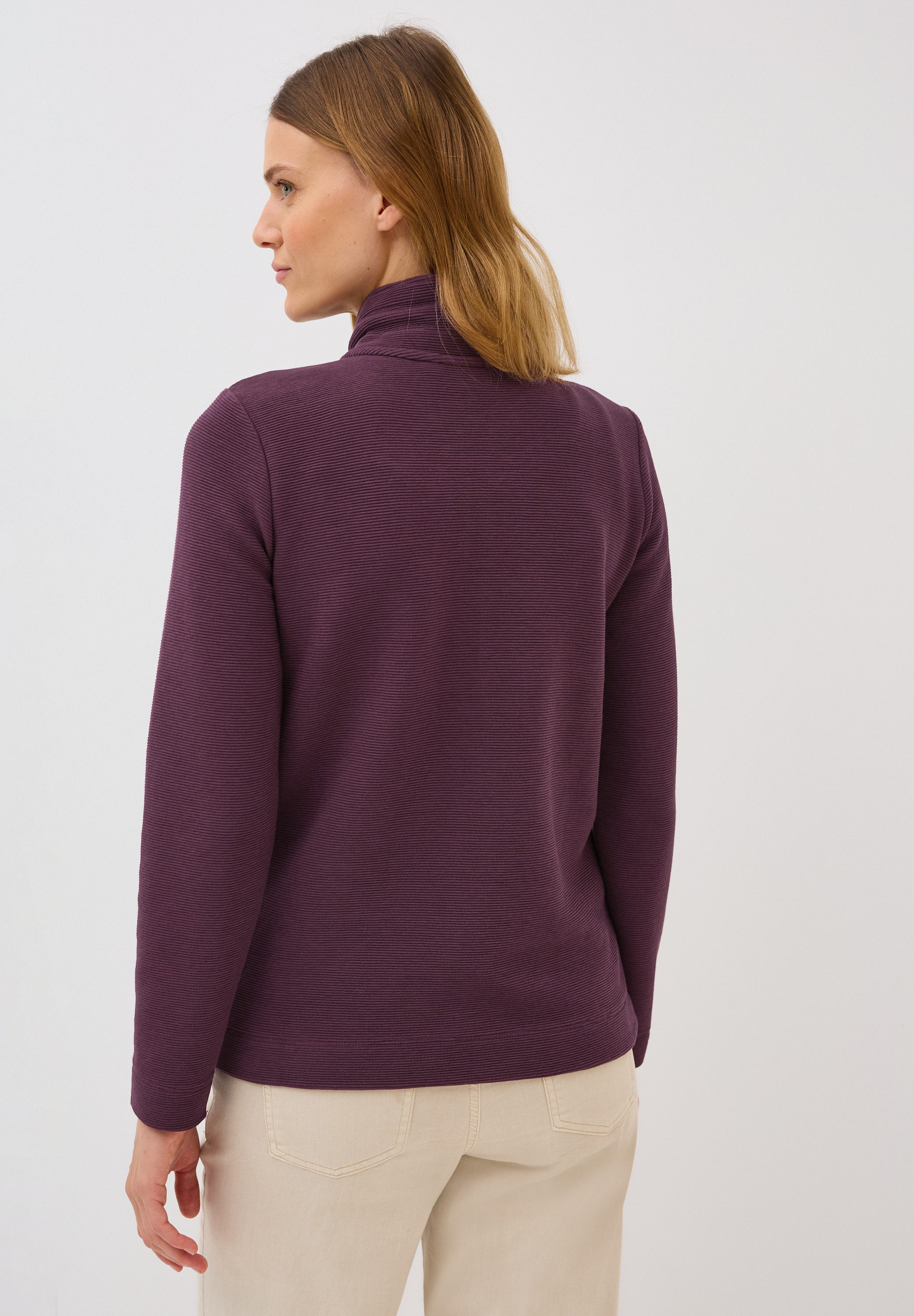 CECIL Sweatjacke im Ottoman-Look und Stehkragen, günstig online kaufen