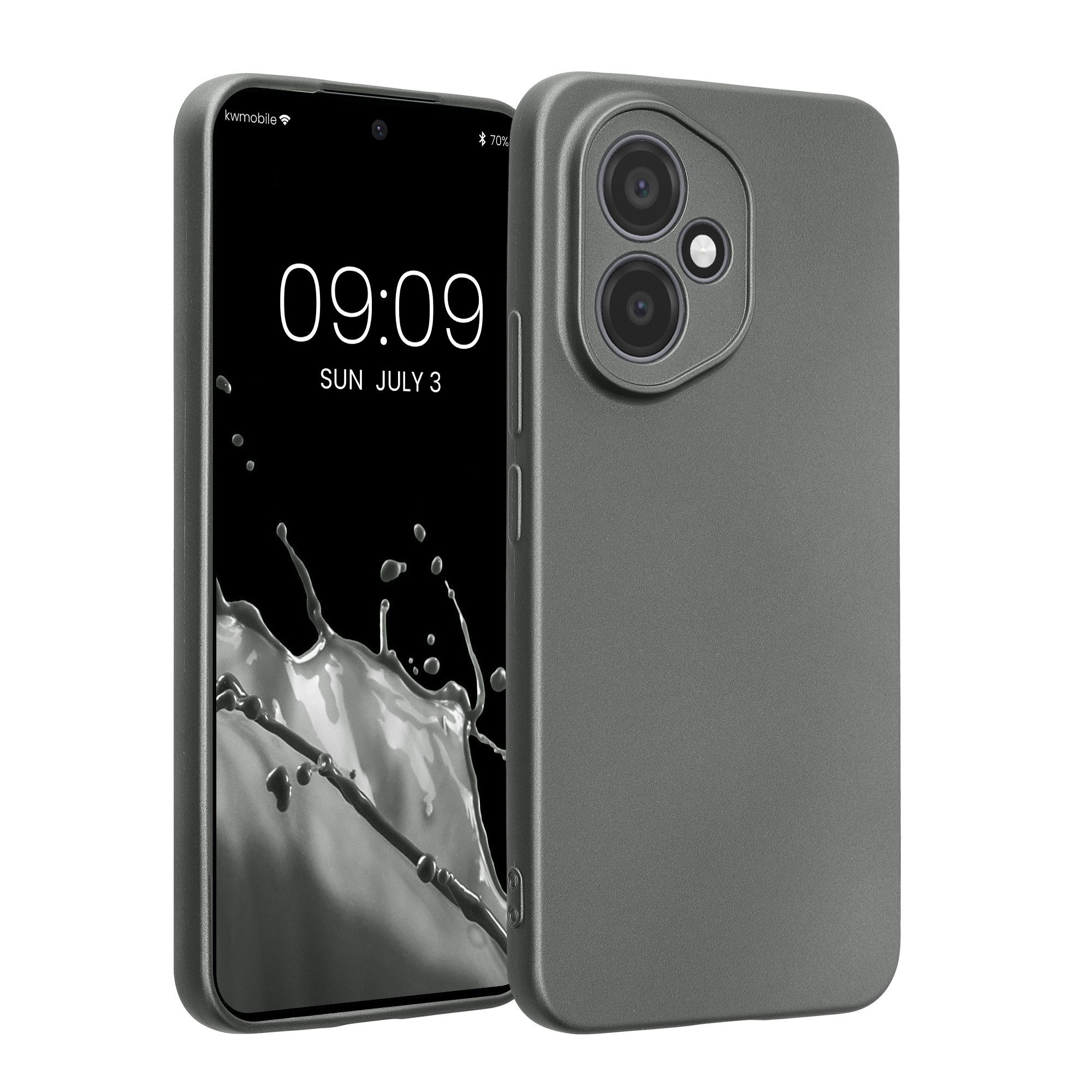 kwmobile Smartphone-Hülle Handyhülle für HONOR 400, Silikon Case metallisch schimmernd - Soft Hülle - Handy Cover