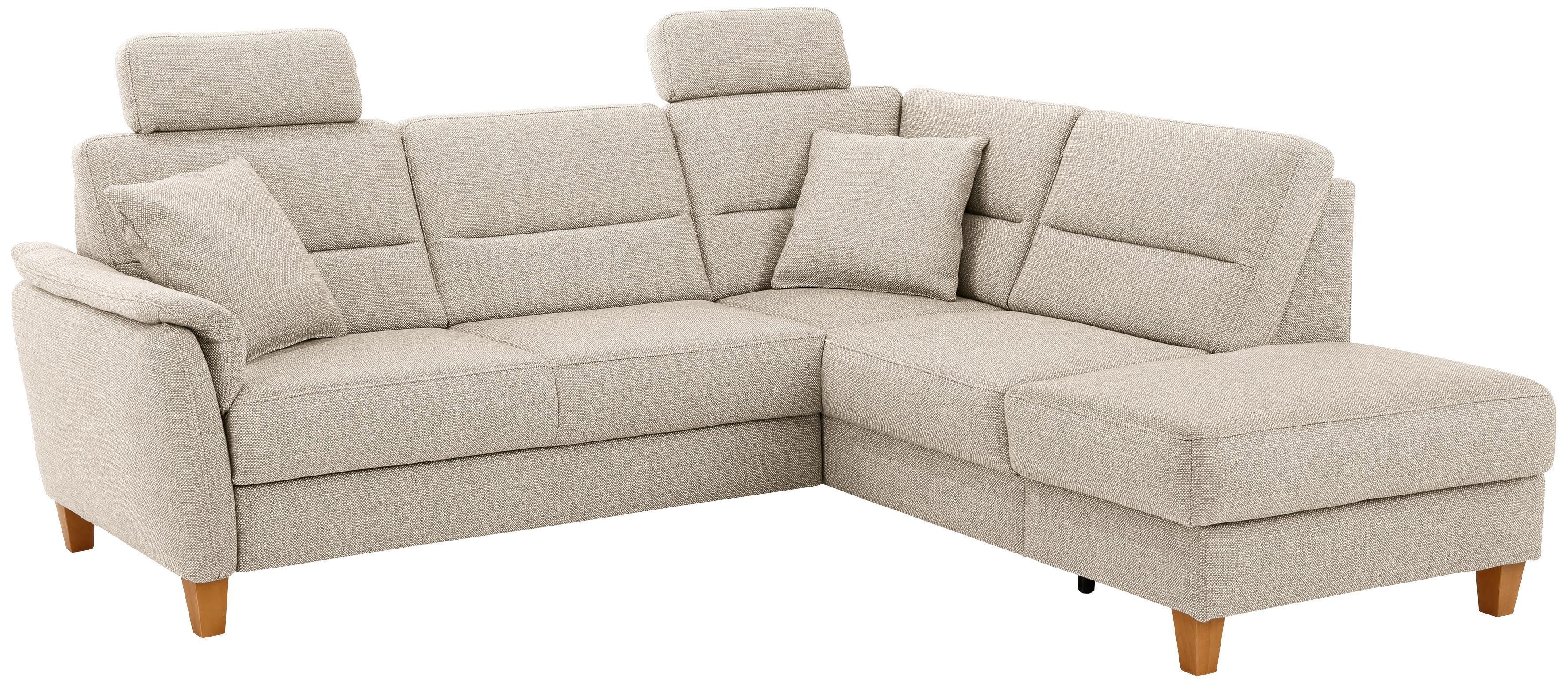 Home affaire Ecksofa Palmera L-Form, B: 236 cm, optional Bettfunktion & Bettkasten, Federkern