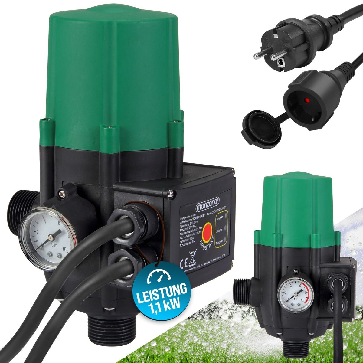 monzana Teichpumpe, Trockenlaufschutz 10 bar Druckschalter günstig online kaufen