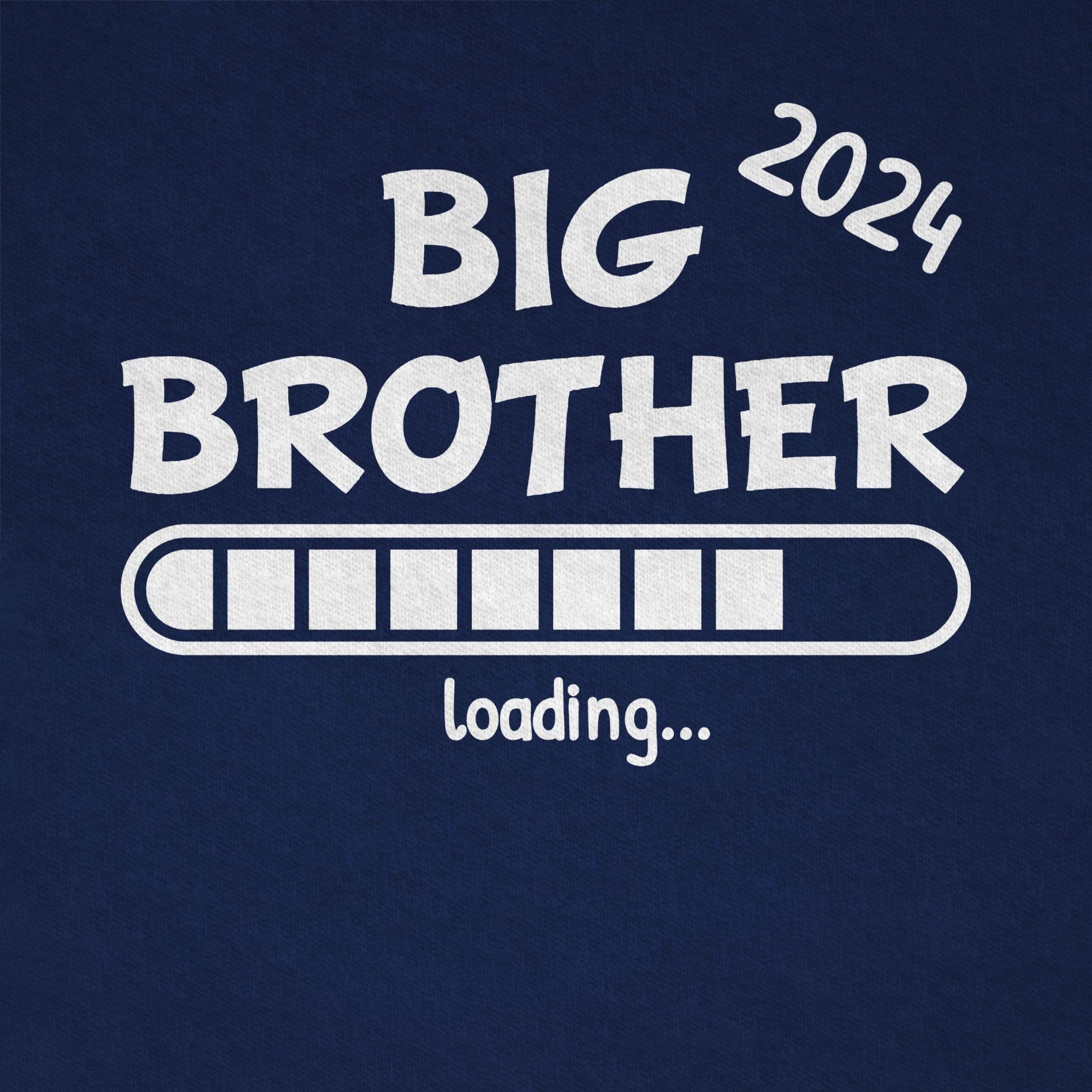 Dunkelblau loading Geschwister Schwester und Big Shirtracer T-Shirt Brother 1 Bruder 2024