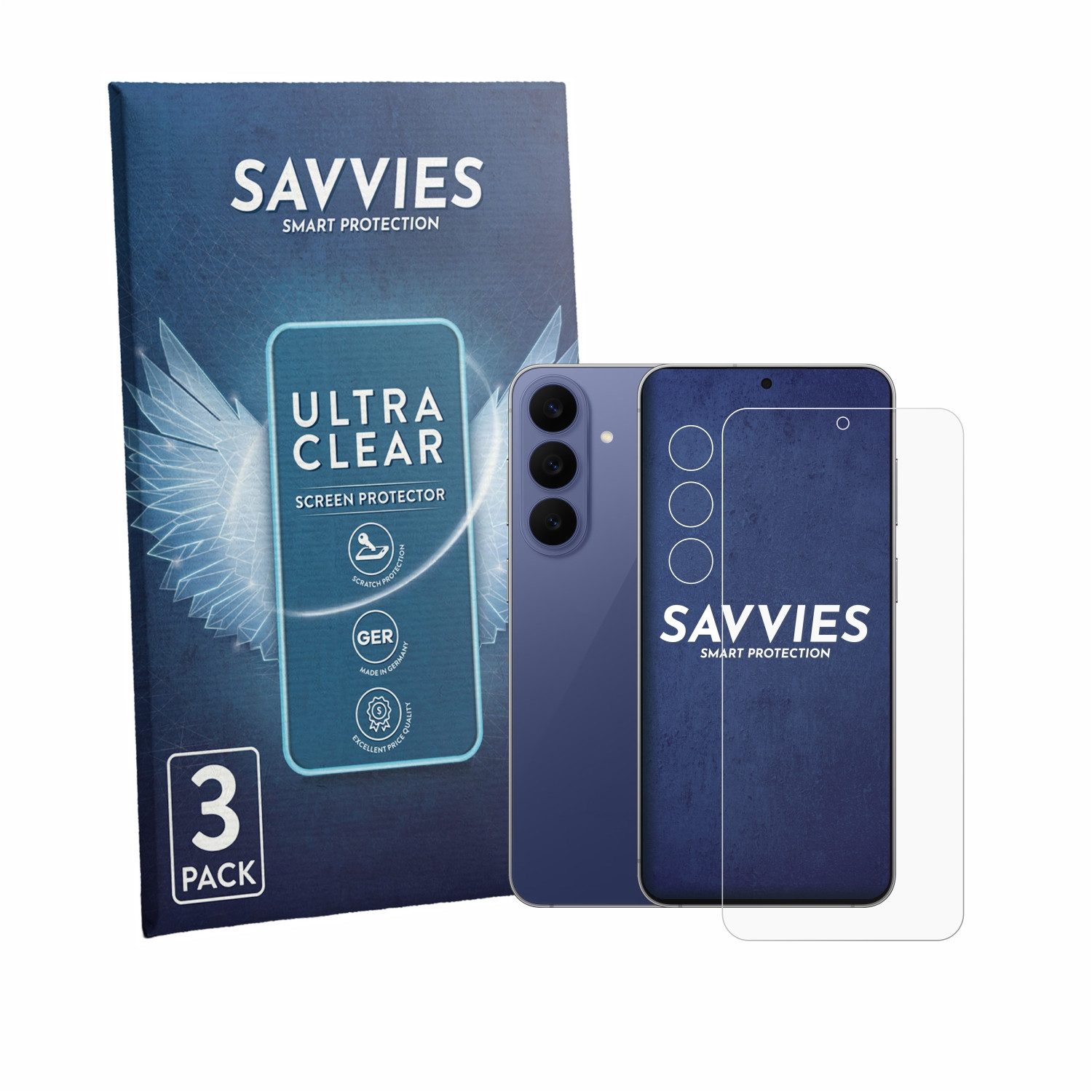 Savvies Displayschutzfolie Schutzfolie für Samsung Galaxy S26 FE (Display+Kamera), 6 Stück, Displayschutz Schutz Folie Klar Transparent von Savvies