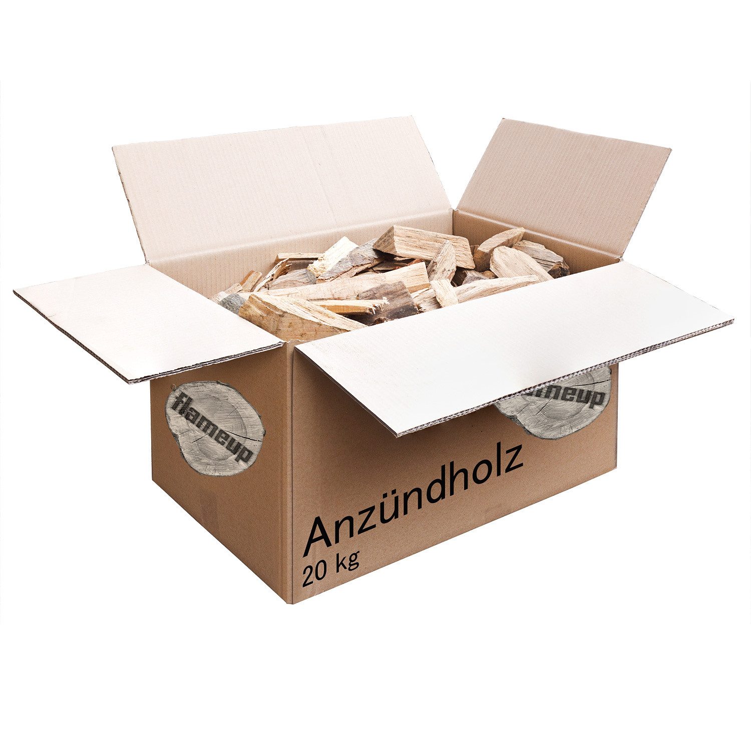 Flameup Kaminholz Holz Anzündholz Kamin Brennholz Buche 20 kg Kaminholz Anfeuerholz, 20 kg