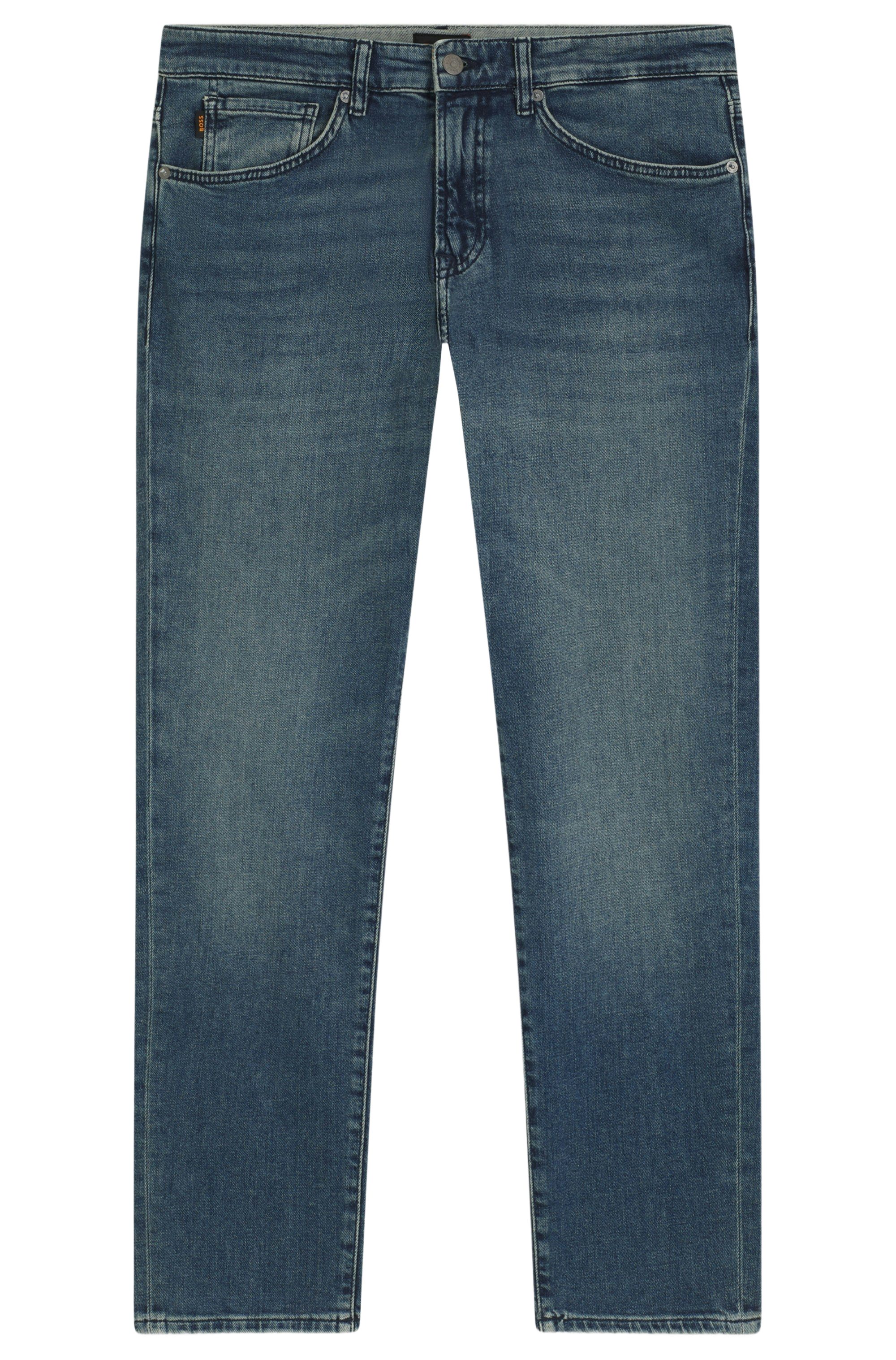 BOSS ORANGE 5-Pocket-Jeans BOSS Men Orange blau,Casual,Baumwolle,Unifarben,Tapered Fit,Mittel