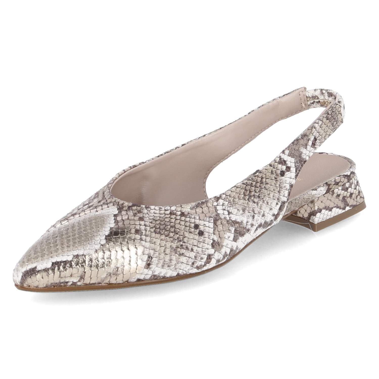 Kaerlek Kaerlek K110 Platino Damen Leder silber Slingpumps