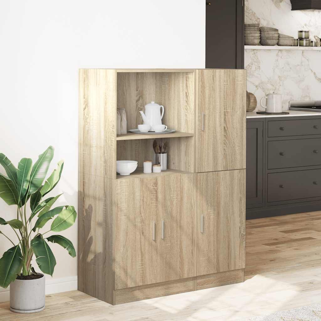 vidaXL Regal 2-tlg. Küchenschrank-Set Sonoma-Eiche Holzwerkstoff, günstig online kaufen