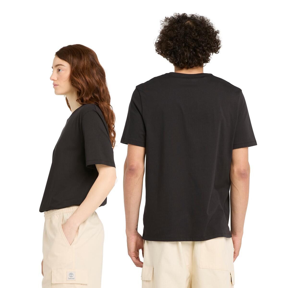 Timberland T-Shirt Print Stack Logo Short Sleeve Tee sportlicher Schnitt, Kurzarm, für Sportmode und Casualmode
