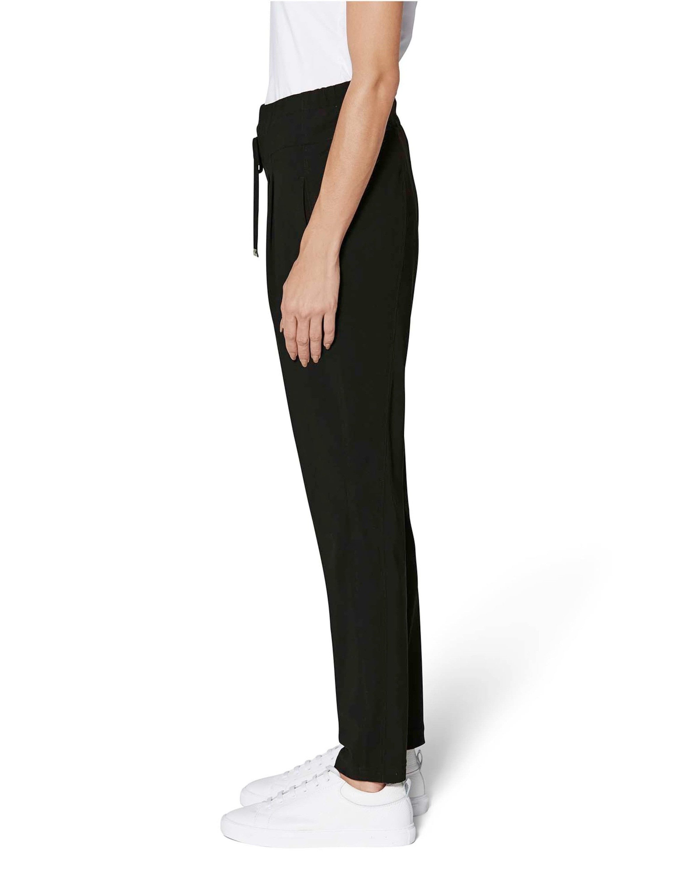MADELEINE Jogger Pants Leichte Jogg-Pants mit Bundfalten Uni-Design, elastischer Tunnelzug, ohne Kragen