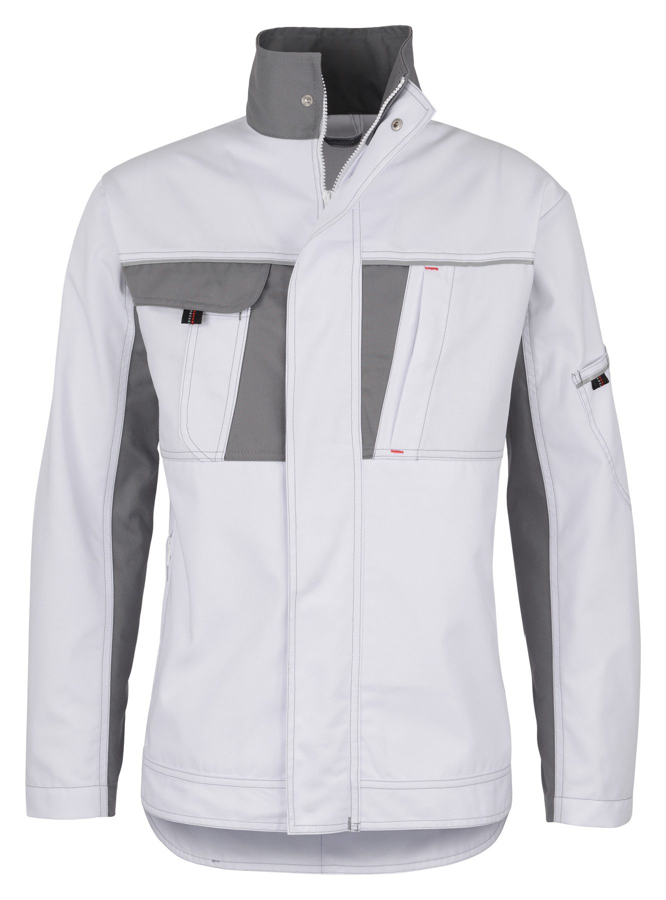 Arbeitsjacke beb HANDWERK Herren Bundjacke INFLAME Polyestermix Weiß/Grau