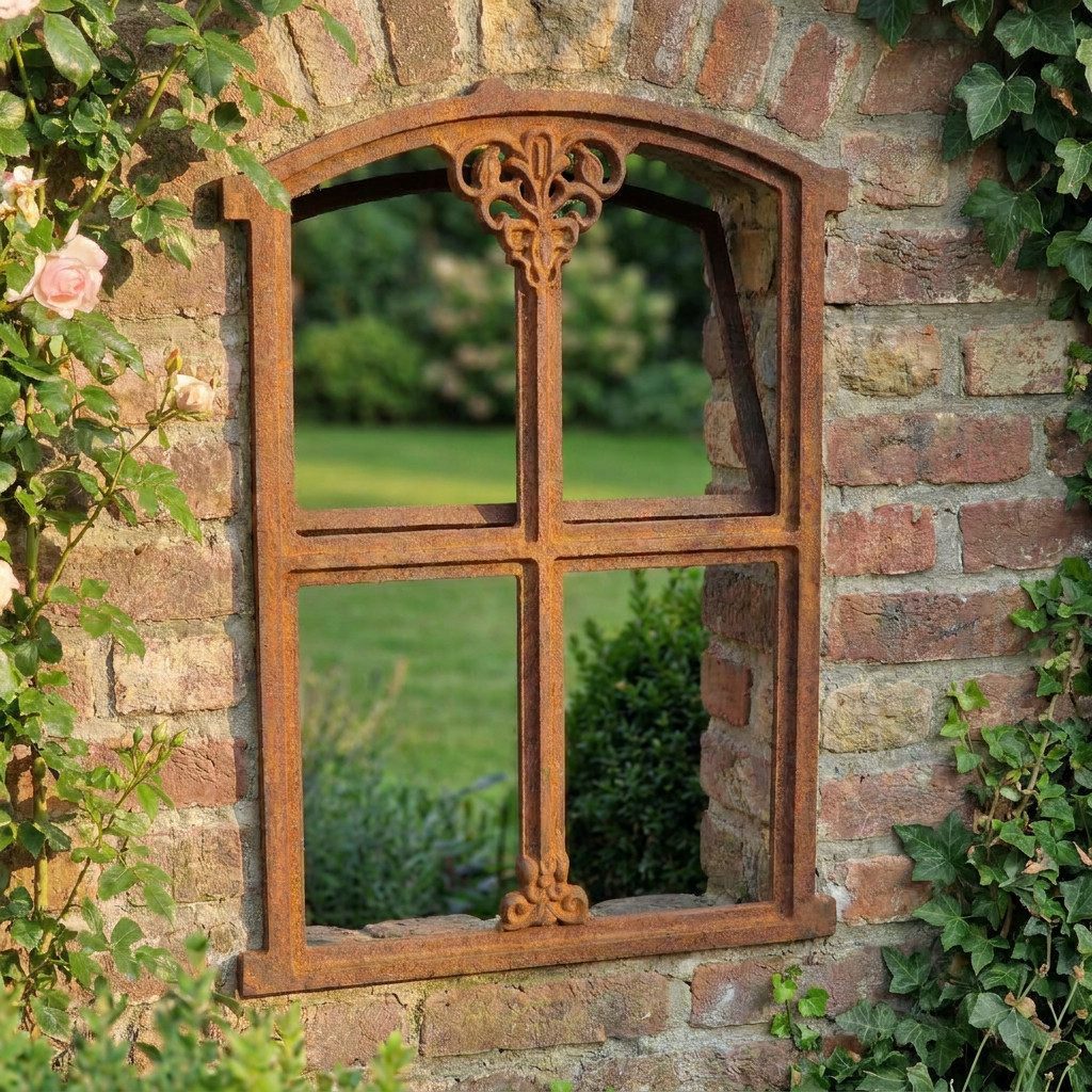Antikas Fenster Eisenfenster aus Gusseisen, Stallfenster -Gretje- klappbar – Bild 2 von 4