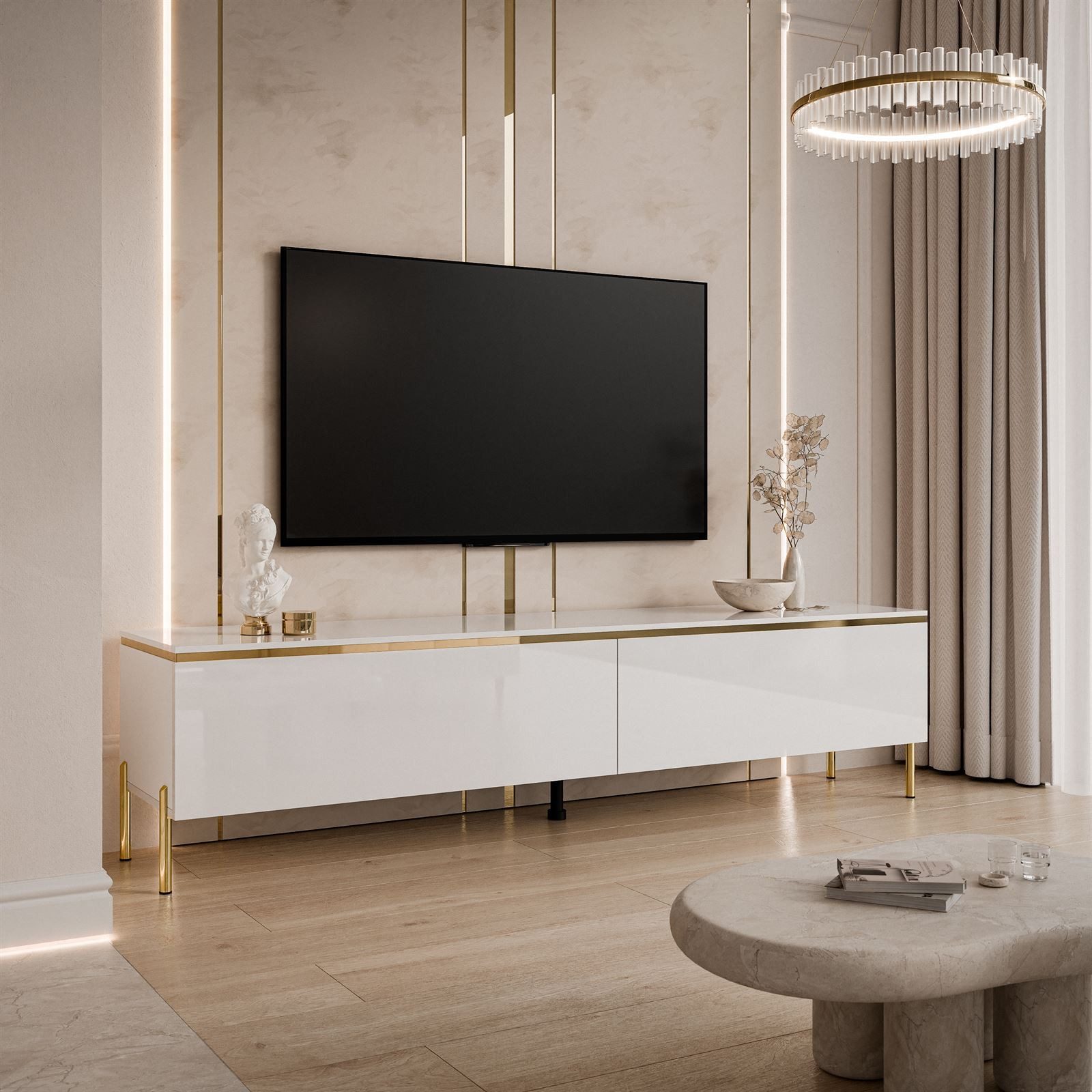 Lookway Lowboard AURORA auf Beinen TV-Schrank günstig online kaufen