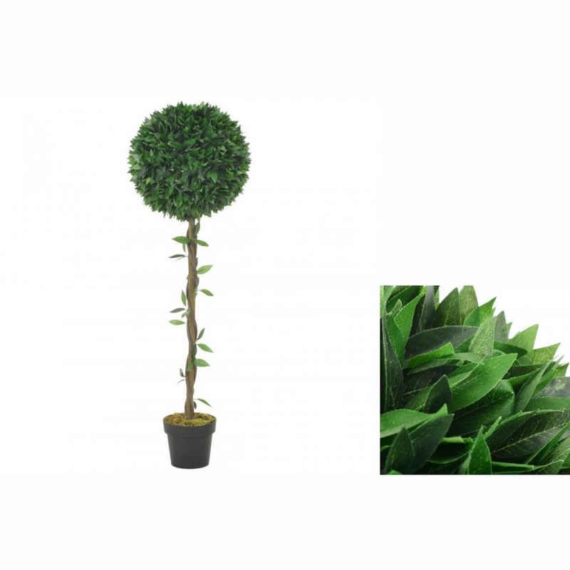 Künstliche Zimmerpflanze Künstliche Pflanze Lorbeerbaum mit Topf Grün 130 cm Pflanze realistisc, vidaXL, Höhe 0 cm