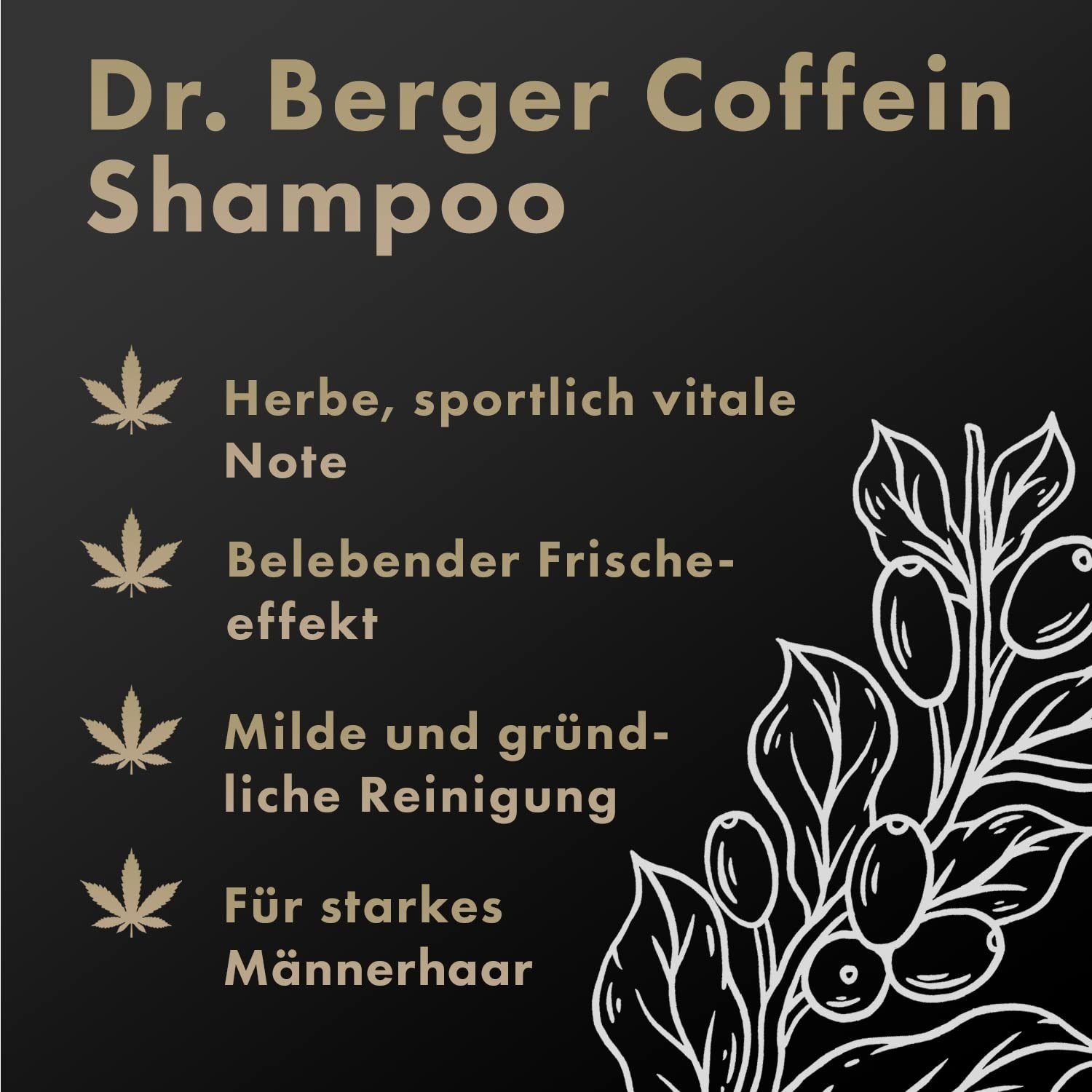 Dr. Edition" 200 Coffein Menthol ml Haarshampoo Berger "Black & Shampoo