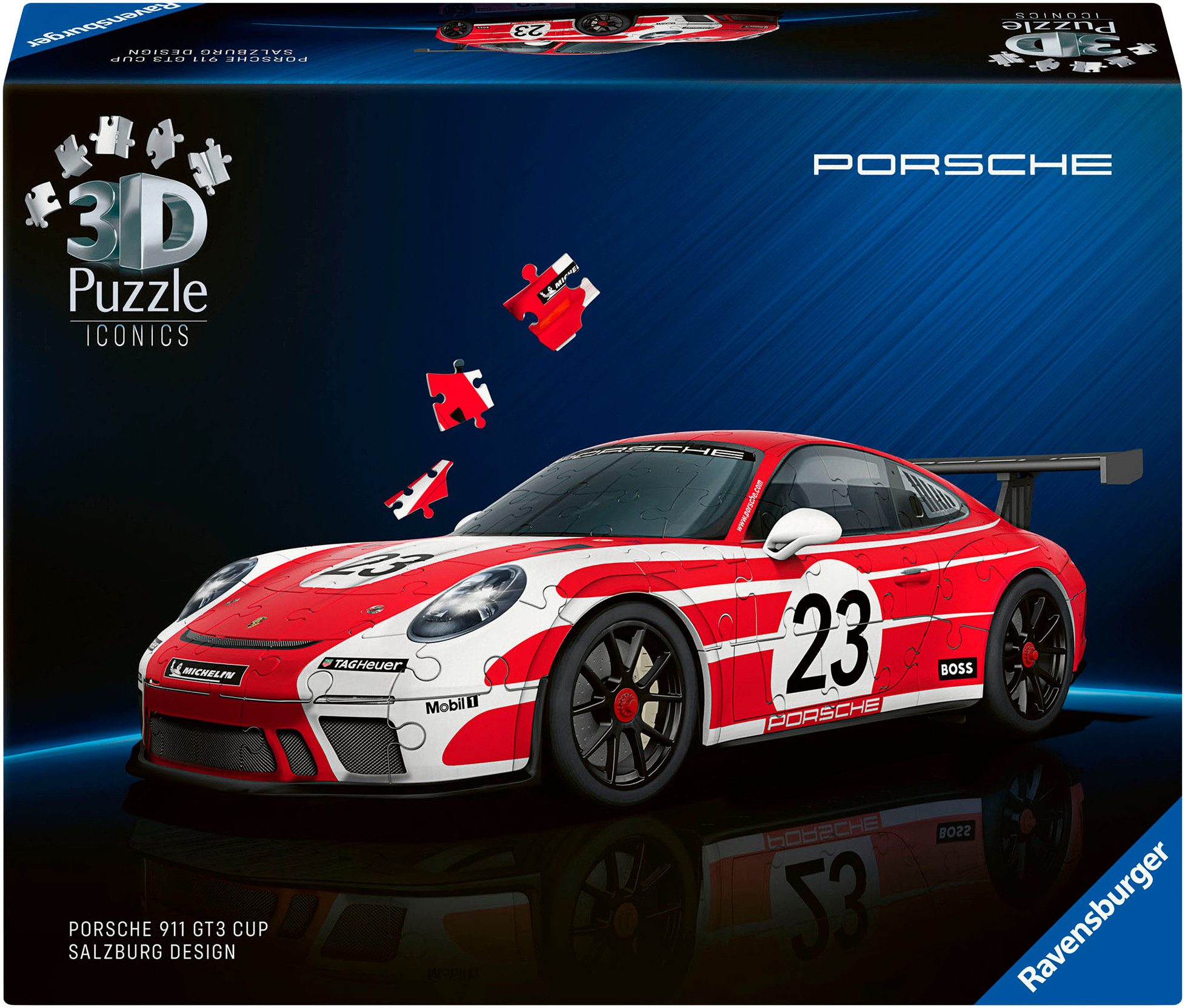 Ravensburger 3D-Puzzle Iconics: Porsche 911 "Salzburg Edition", 108 Puzzlet günstig online kaufen