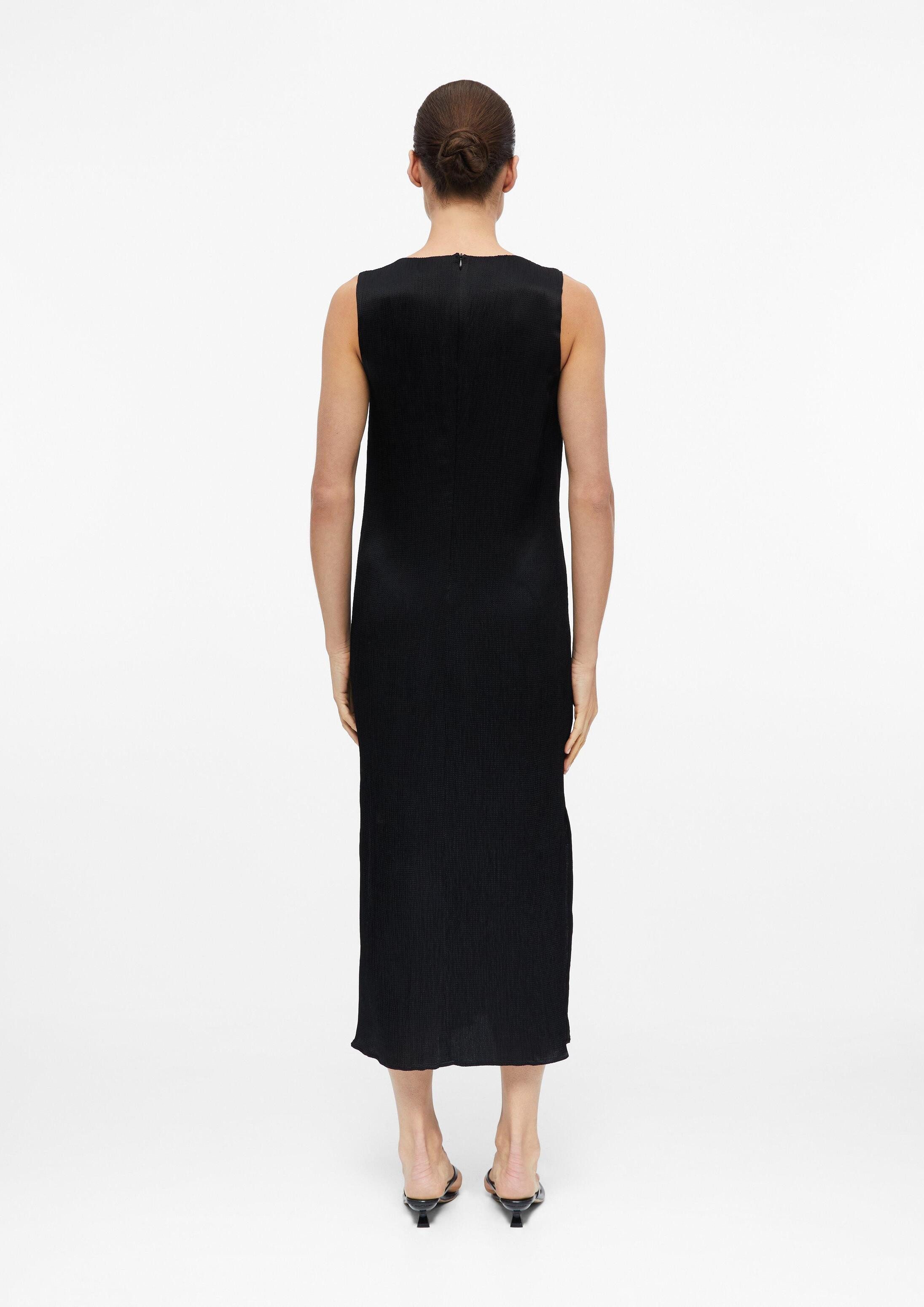 comma Maxikleid Kleid Kleid mit Crépestruktur und Schlitzen