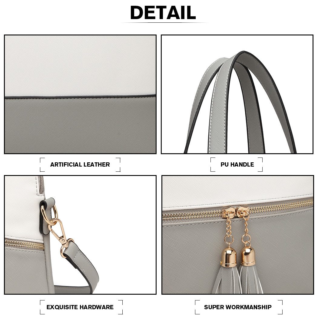 Miss Lulu Handtasche Damen 3-in-1 Handtaschen-Set