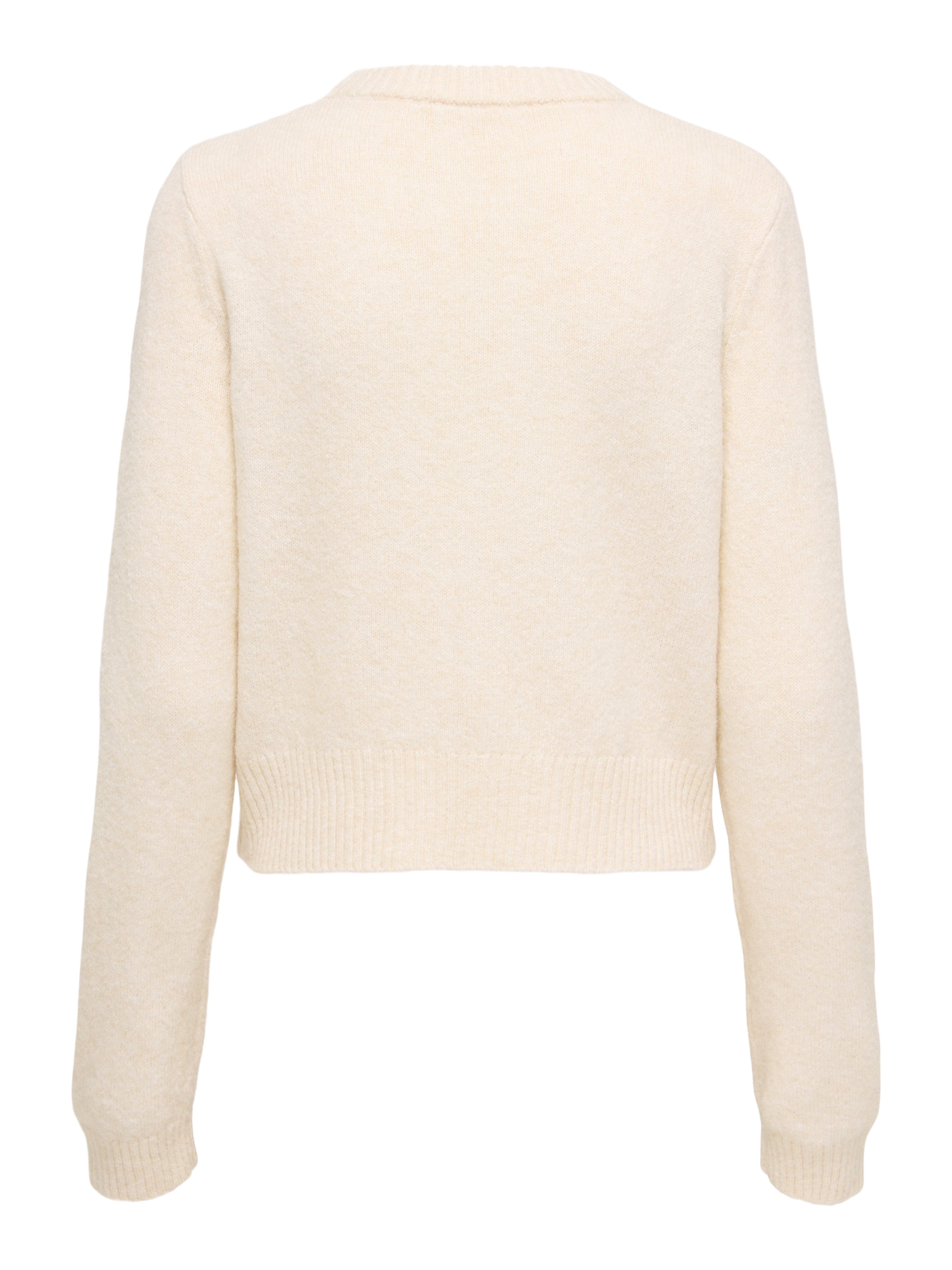 ONLY Strickpullover ONLLOTUS LIFE LS FLOWER O-NECK EX KNT