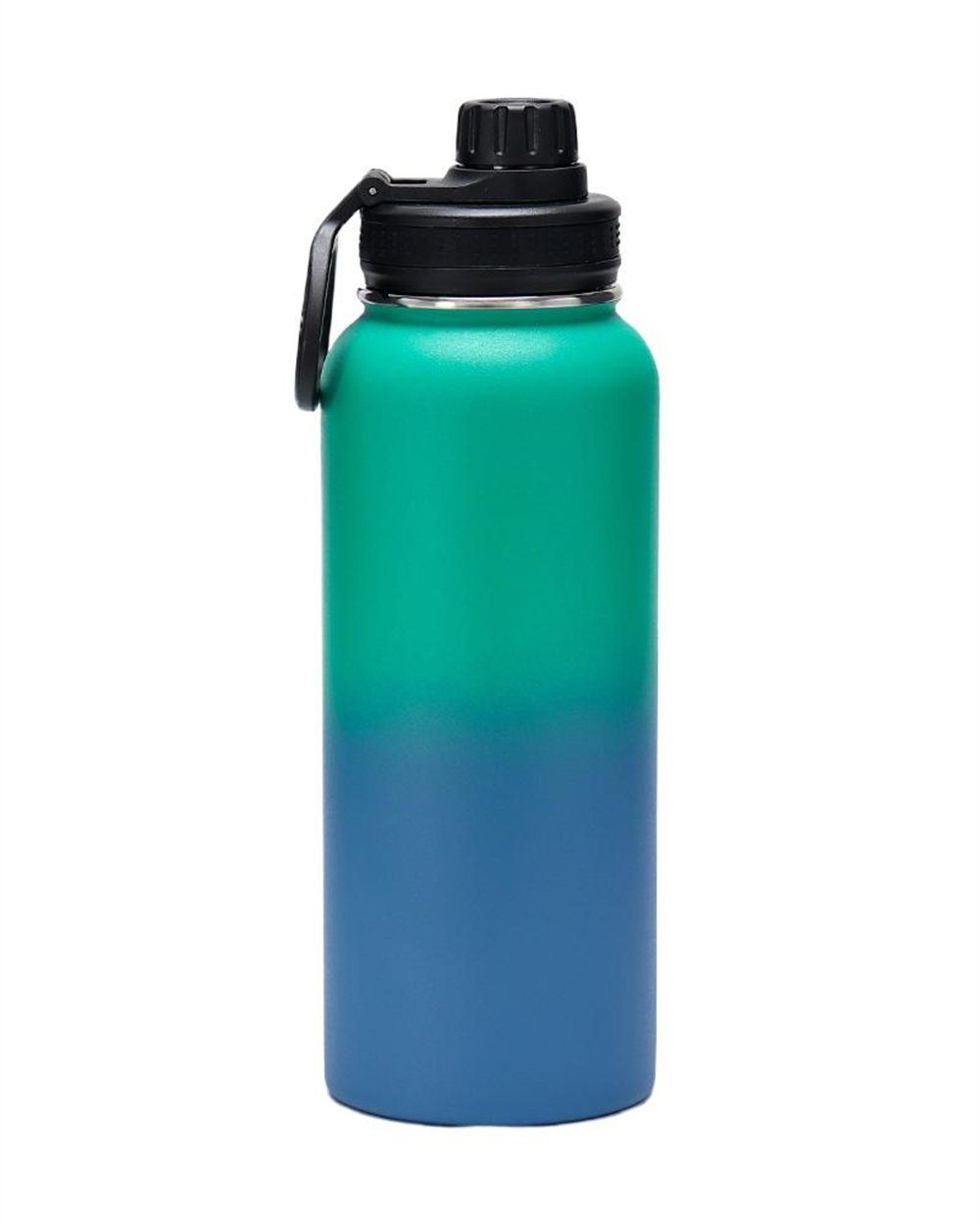 Rouemi Isolierflasche Große Kapazität Thermobecher,1000ml Trinkflasche, 12h heiß/24h kalt, Heiß- und Kaltgetränke Isolierung Blau-grün
