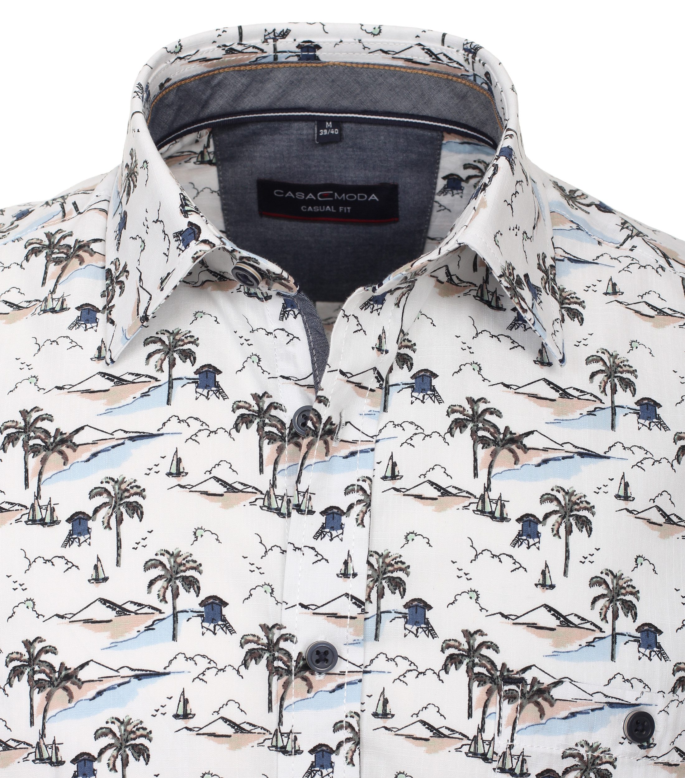 CASAMODA Kurzarmhemd CASAMODA Freizeithemd Kurzarm Print