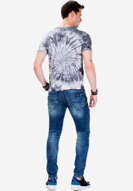 Cipo & Baxx T-Shirt mit coolem Batik-Muster