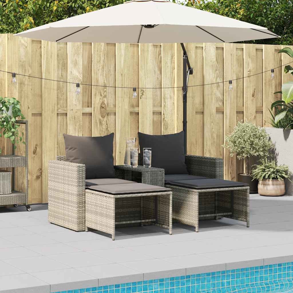 vidaXL Loungesofa 5tlg. Garten-Sofagarnitur Kissen Stapelbar günstig online kaufen