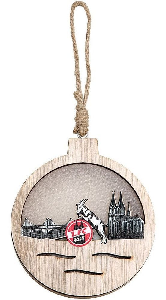 1. FC Köln Dekoobjekt Holzanhänger Weihnachten