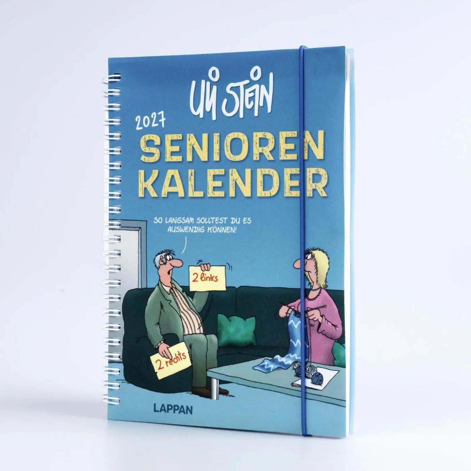 Lappan Verlag Geburtstagskalender Uli Stein Senioren-Kalender 2027 mit Spiralbindung und Gummiband