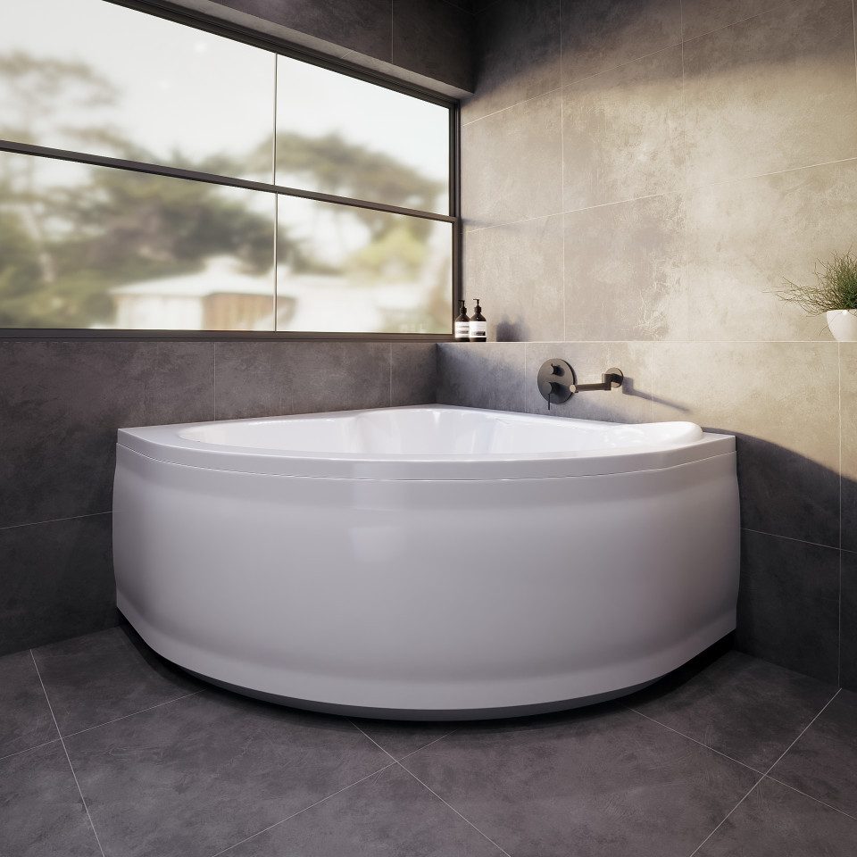 KOLMAN Badewanne Eckbadewanne Mia 120x120, Ablaufgarnitur günstig online kaufen