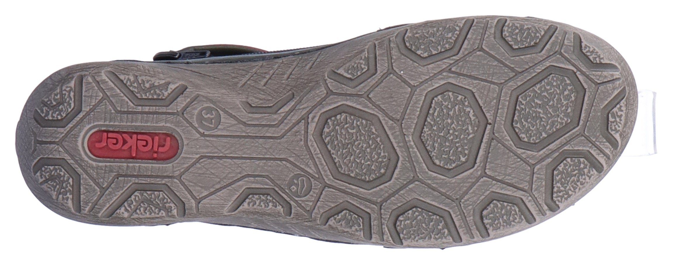 Rieker Stiefelette Schlupfboots, Slipper mit bunten Applikationen seitlich
