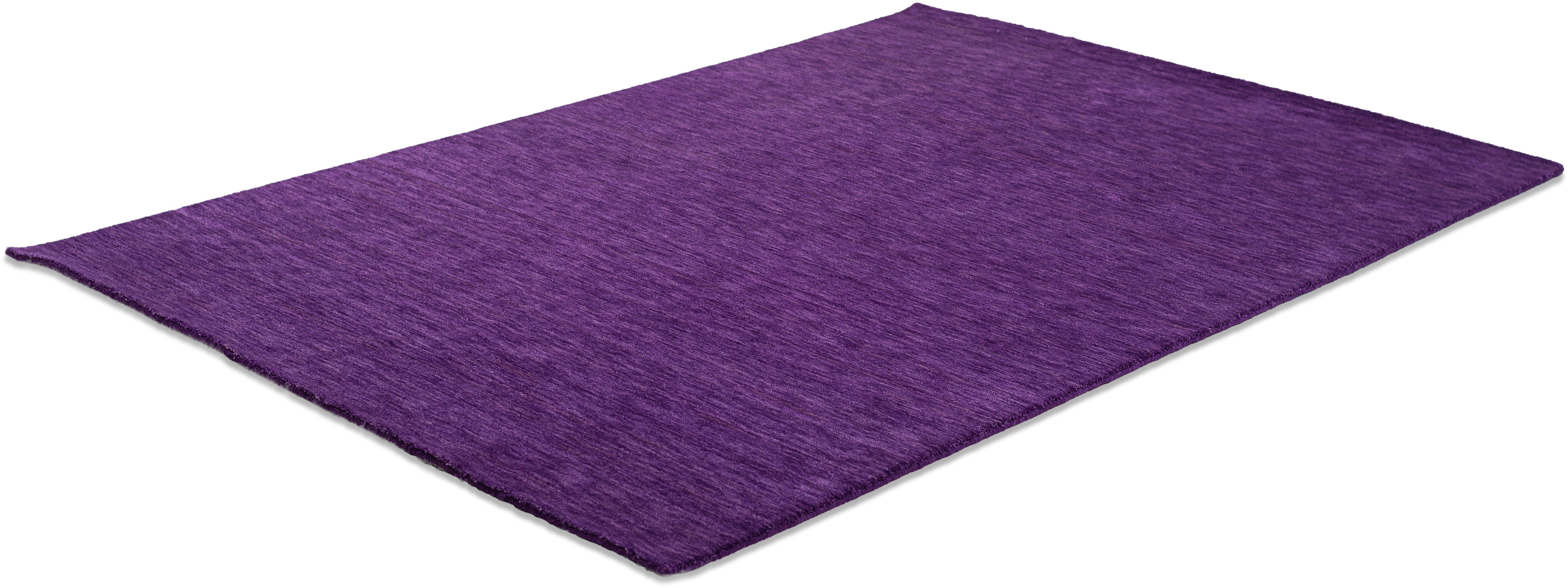 OTTO home Wollteppich Karchau, rechteckig, Höhe: 13 mm, Handweb Teppich, meliert, reine Wolle, handgewebt, brilliante Farben