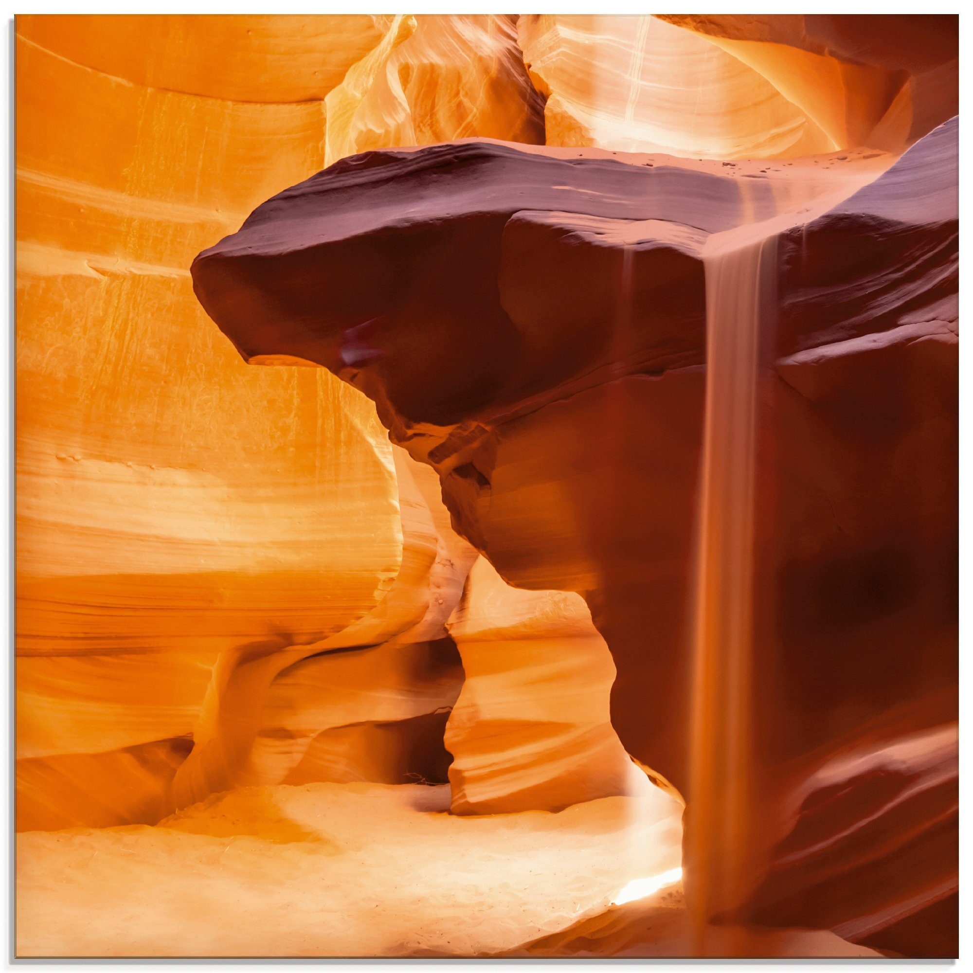 Artland Glasbild Antelope Canyon Sanddusche, (1 St), in Größen verschiedenen Amerika
