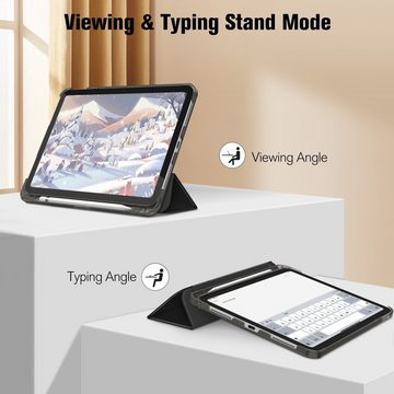 Fintie Tablet-Hülle Hülle für iPad 10. Generation 2022 10.9 Zoll mit Stifthalter - ultradünne leichte Schutzhülle mit transparenter Rückseite und Auto Schlaf/Wach Funktion