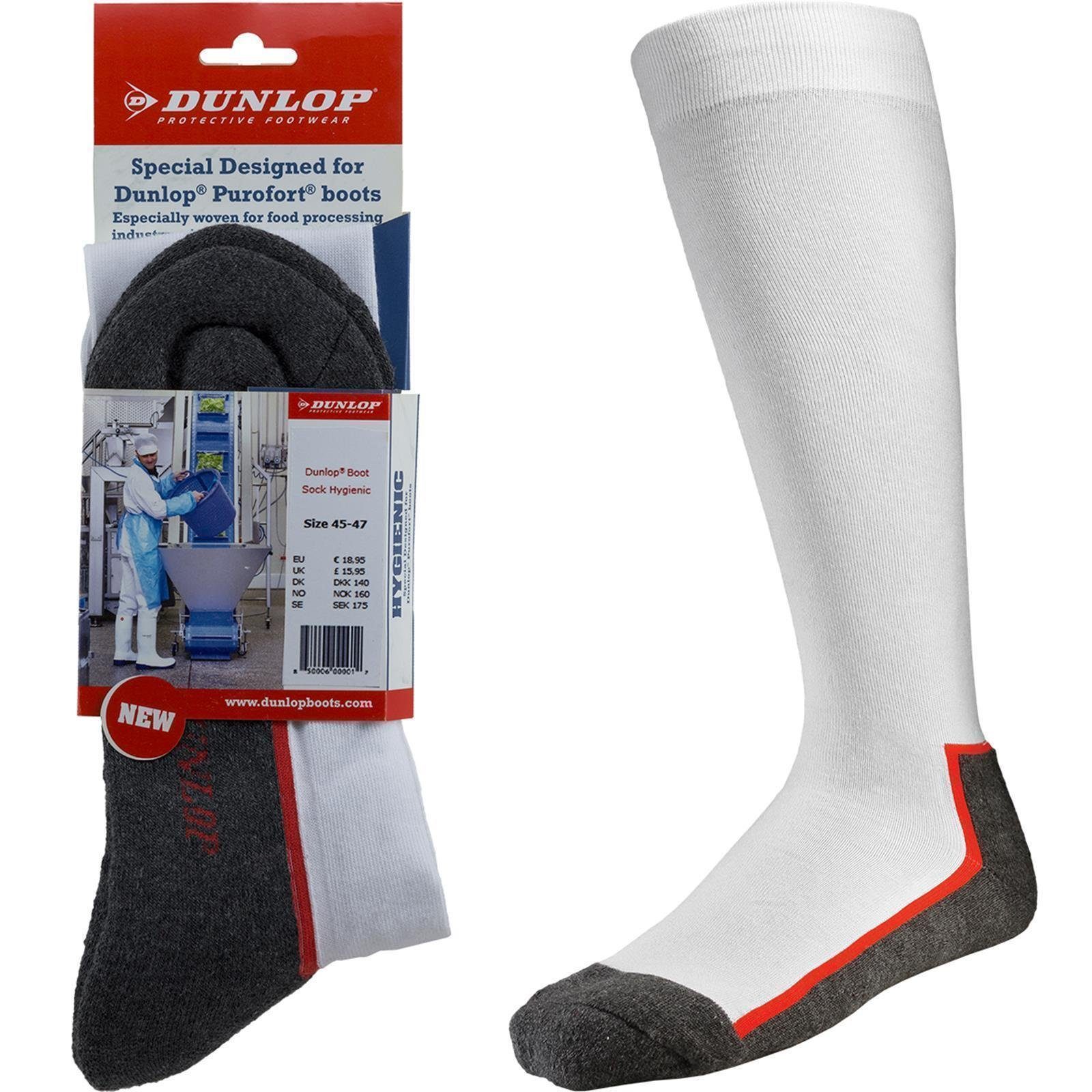 Dunlop_Workwear Arbeitssocken Stiefel Boot Sock weiß/grau Hygienic
