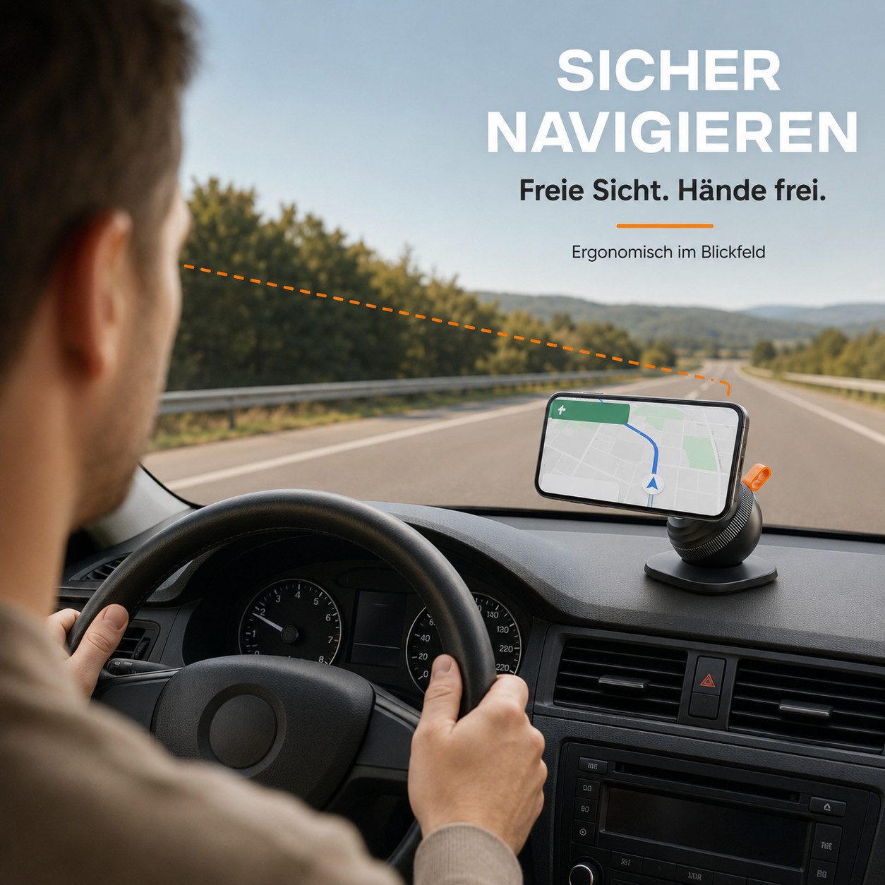 Luckice Handy-Halterung Stark magnetische Handyhalterung für das Armaturenbrett im Auto, (Set, Universell passend für Auto, Für Schreibtisch Fitnessstudio Reise – Bild 5 von 5