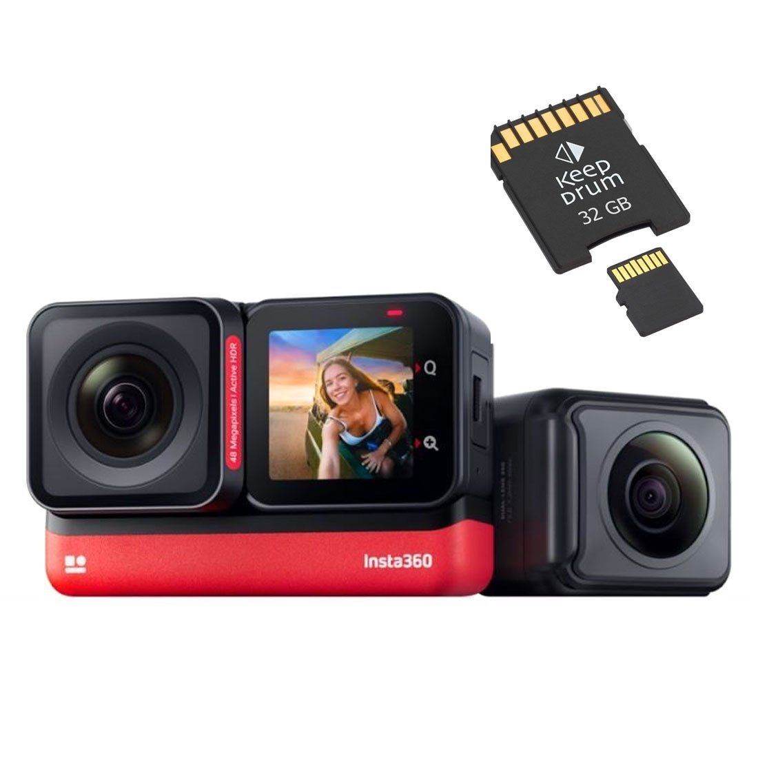 Insta360 Insta360 One RS Cam mit Action Actioncam Twin Speicherkarte