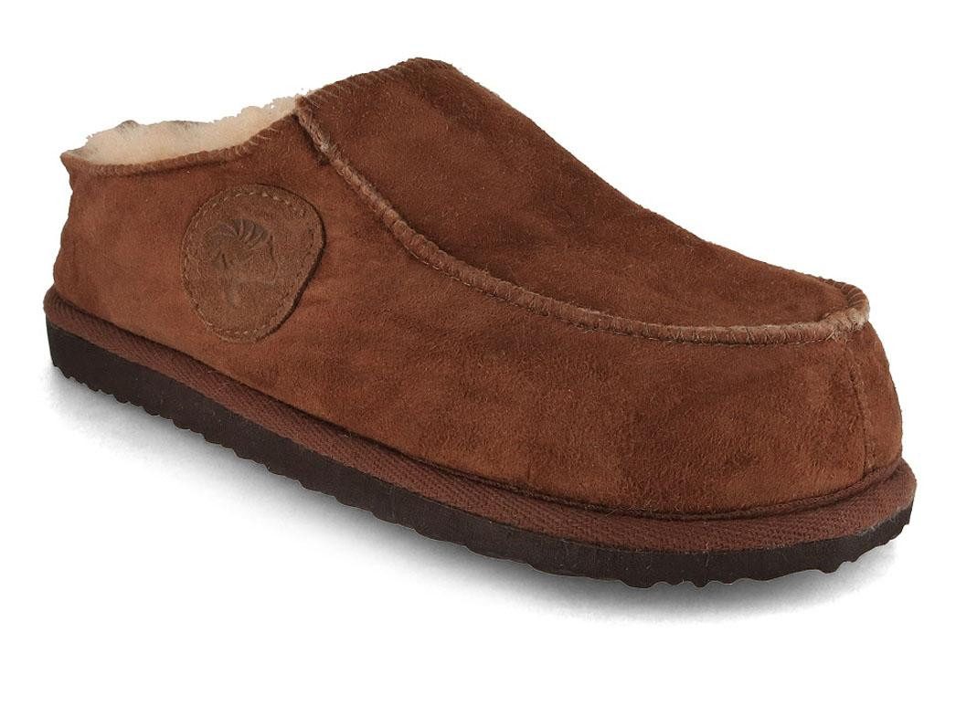 LAMMBOCK Sheepskin Slip-On Lammfell Hausschuhe für Damen Herren, cognac Hausschuh Winterhausschuhe aus Lammfell, temperaturregulierend
