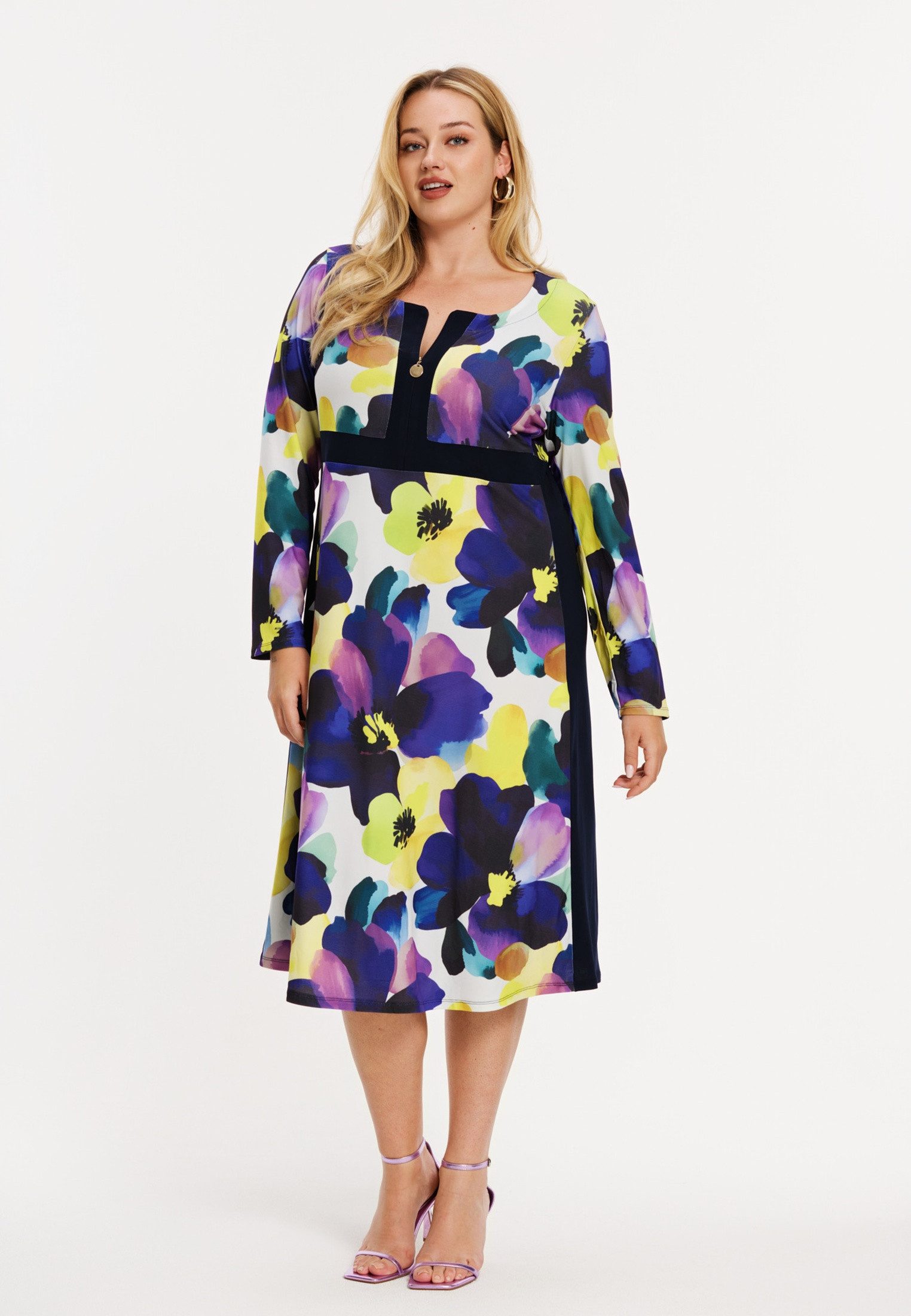 YOEK A-Linien-Kleid Damen Kleid Flare Fit Bio-Baumwolle günstig online kaufen